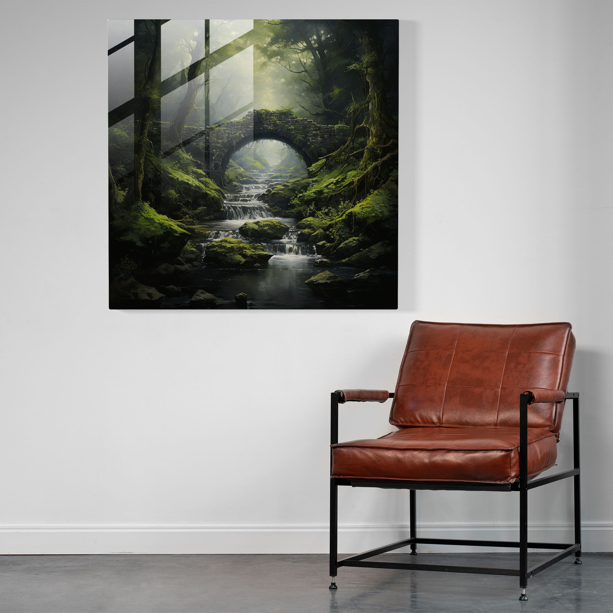 Enchanted Moss Glass Print - Moss, Modern Art, Moss, Wall Decoration
