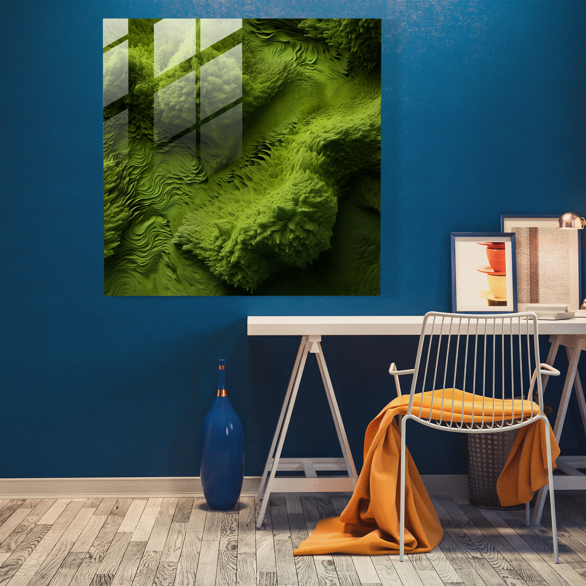 Moss Home Decoration - Moss, Glass Wall Art, Glass Print, Moss