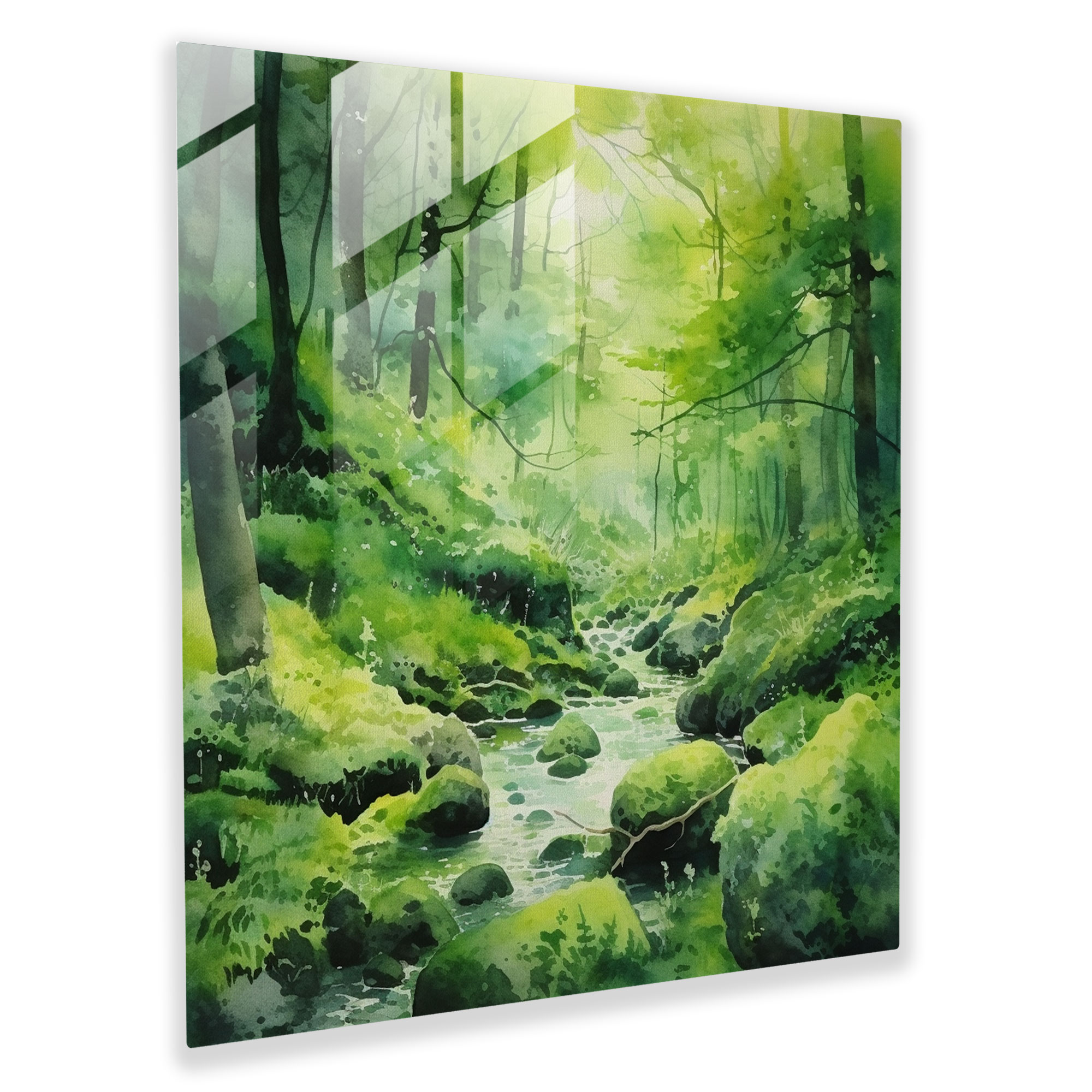 Moss Glass Print - Moss, Home Decoration, Glass Art, Glass Print