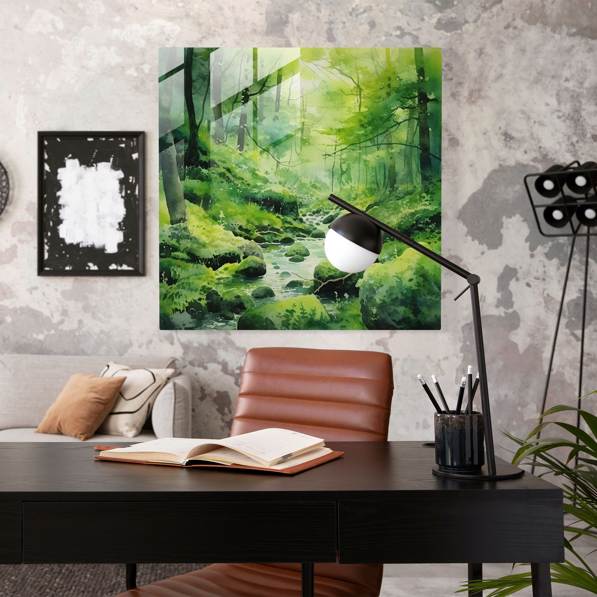 Moss Glass Print - Moss, Home Decoration, Glass Art, Glass Print