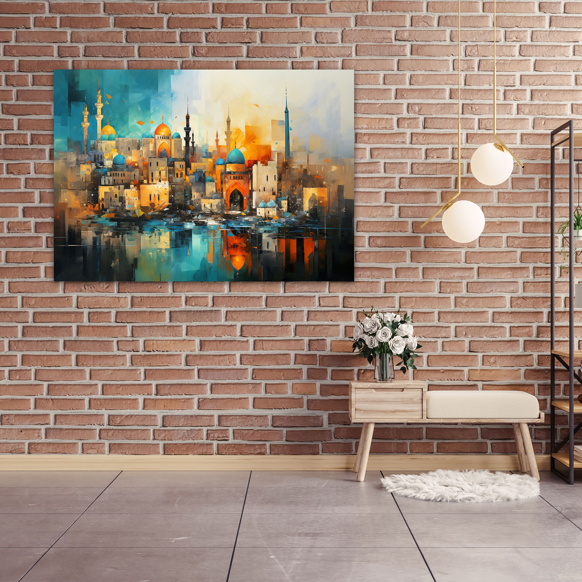 Contemporary Mosque Wall Art - Mosque, Mosque, Contemporary, Painting
