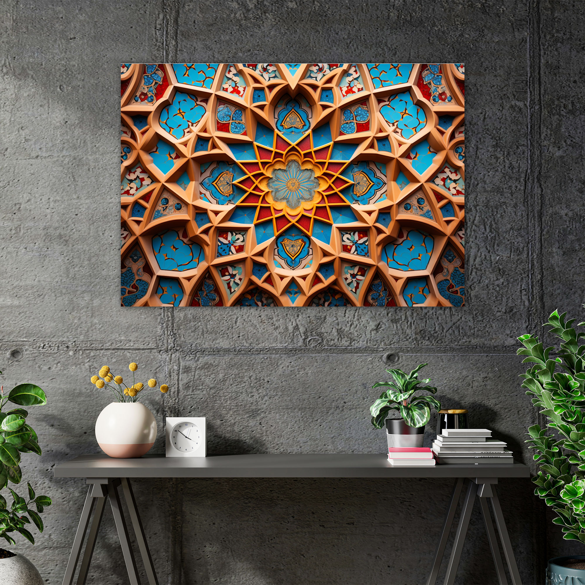 Geometrik Cami Duvar Sanatı - Duvar Dekorasyonu Ev Dekorasyonu Duvar Sanatı
