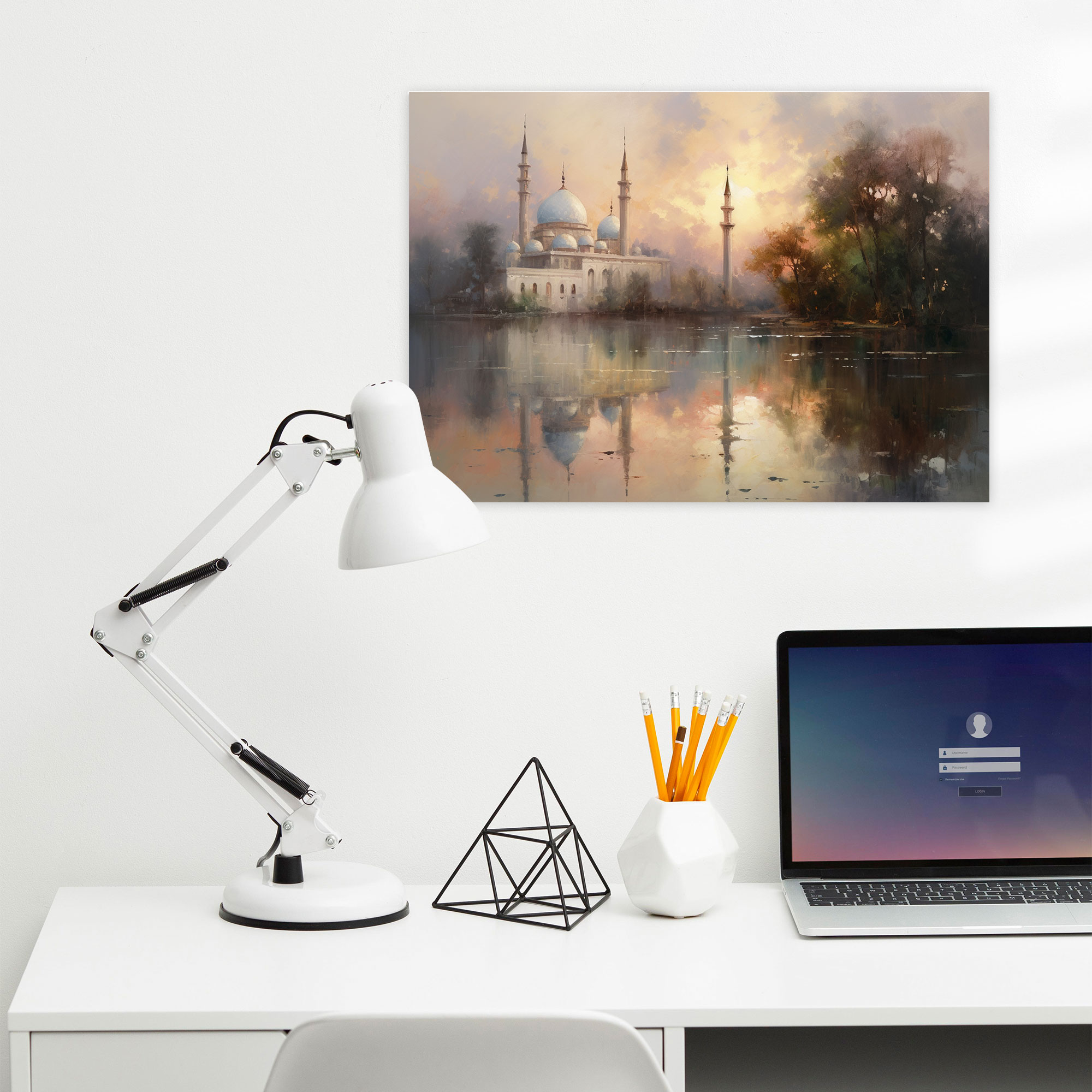 Impressionist Mosque Canvas Print - Mosque, Home Decoration, Wall Decoration, Canvas