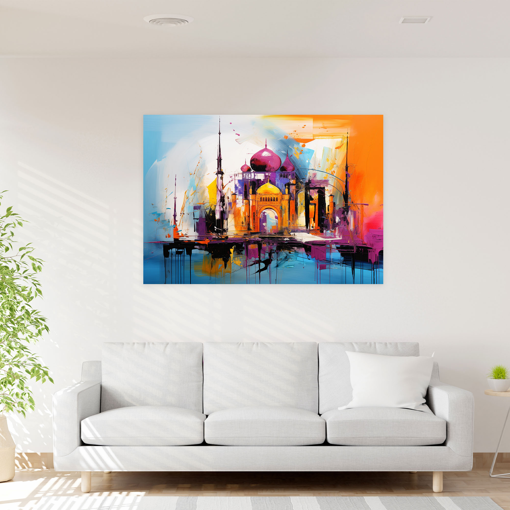 Abstract Mosque Canvas Print - Mosque, Canvas Print, Canvas Wall Art, Abstract Expressionism