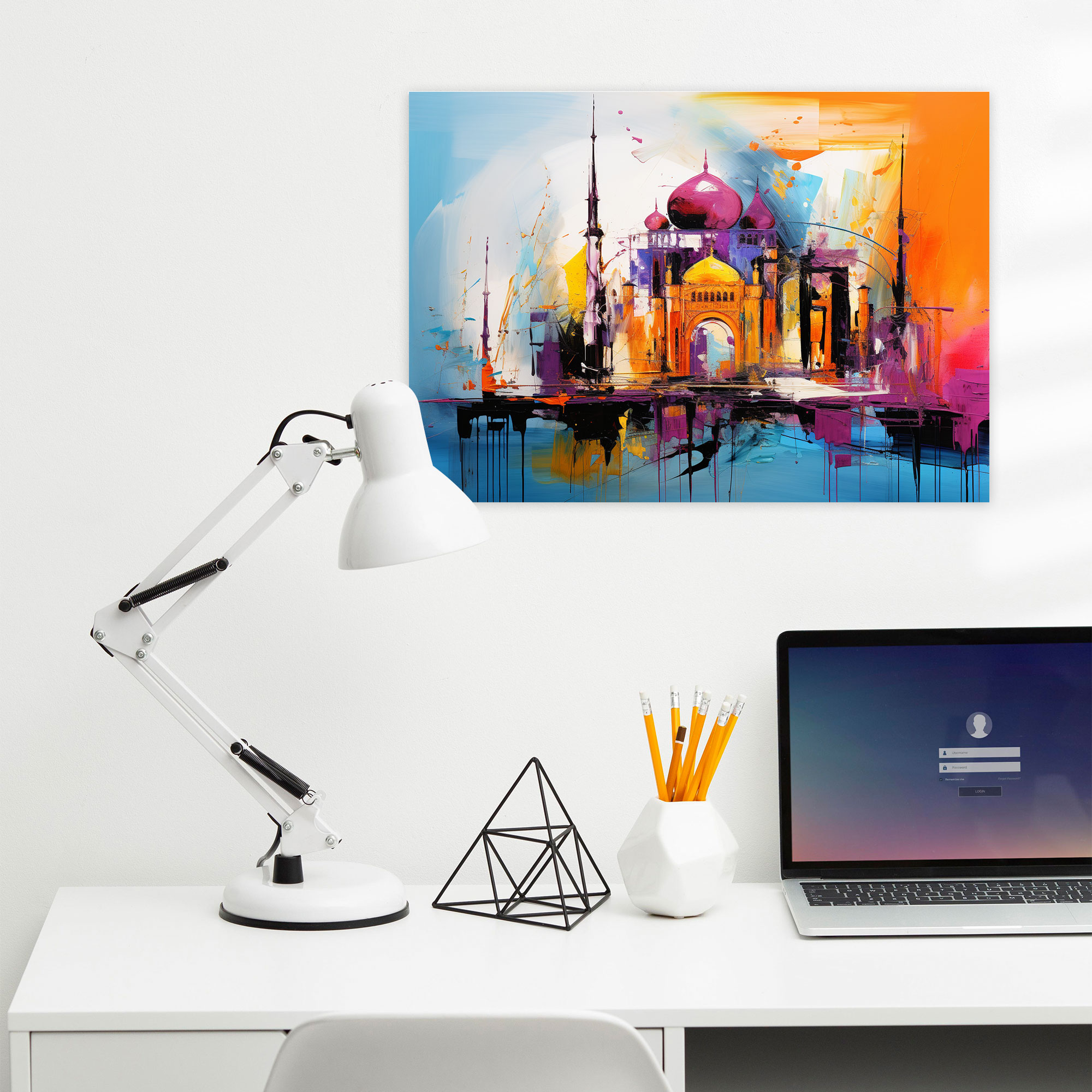 Abstract Mosque Canvas Print - Mosque, Canvas Print, Canvas Wall Art, Abstract Expressionism