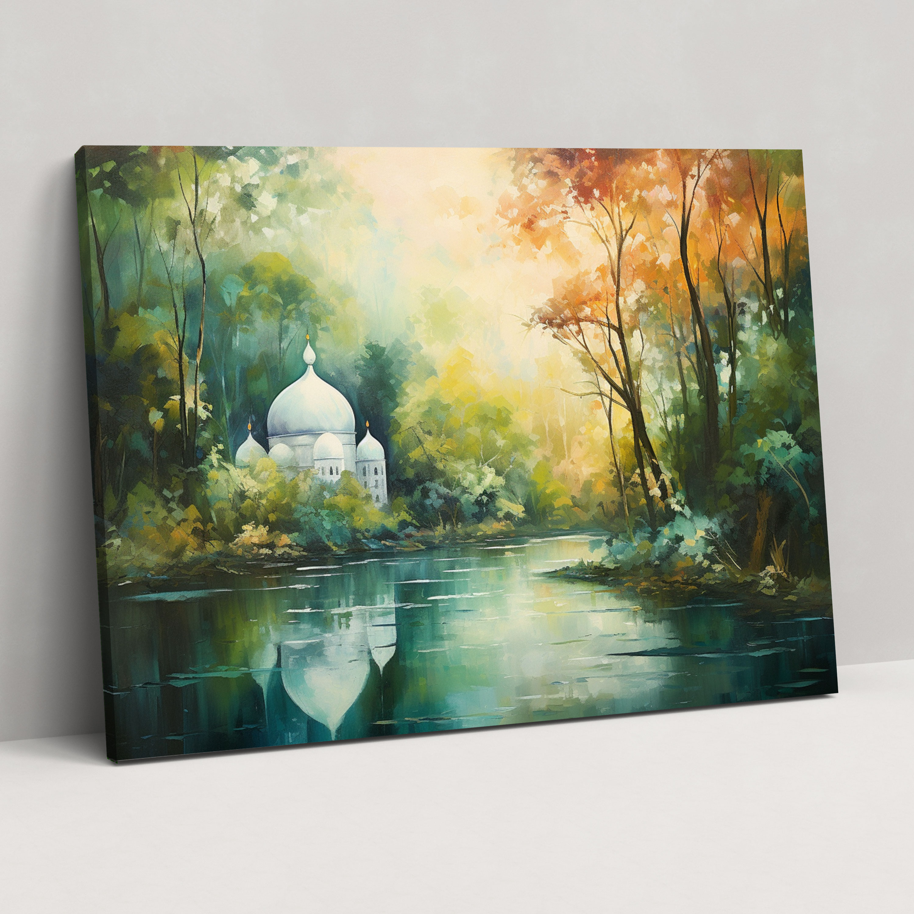 Harmony Of Nature Wall Art - Mosque, Wall Decoration, Serene Atmosphere, Wall Art
