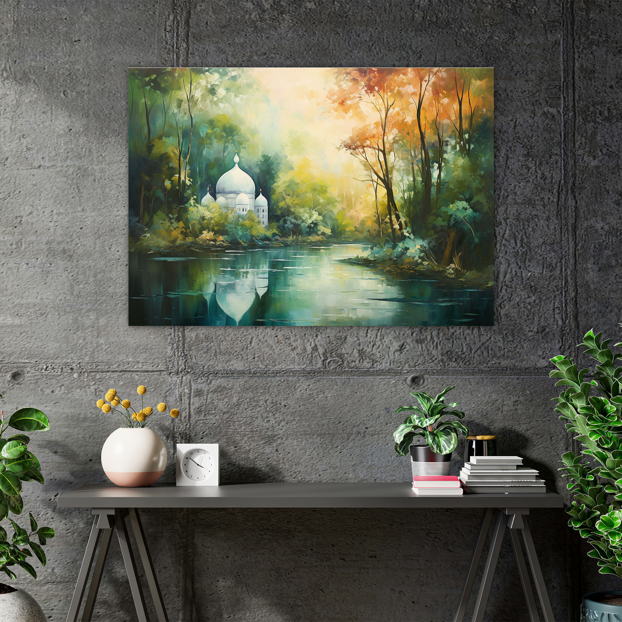 Harmony Of Nature Wall Art - Mosque, Wall Decoration, Serene Atmosphere, Wall Art