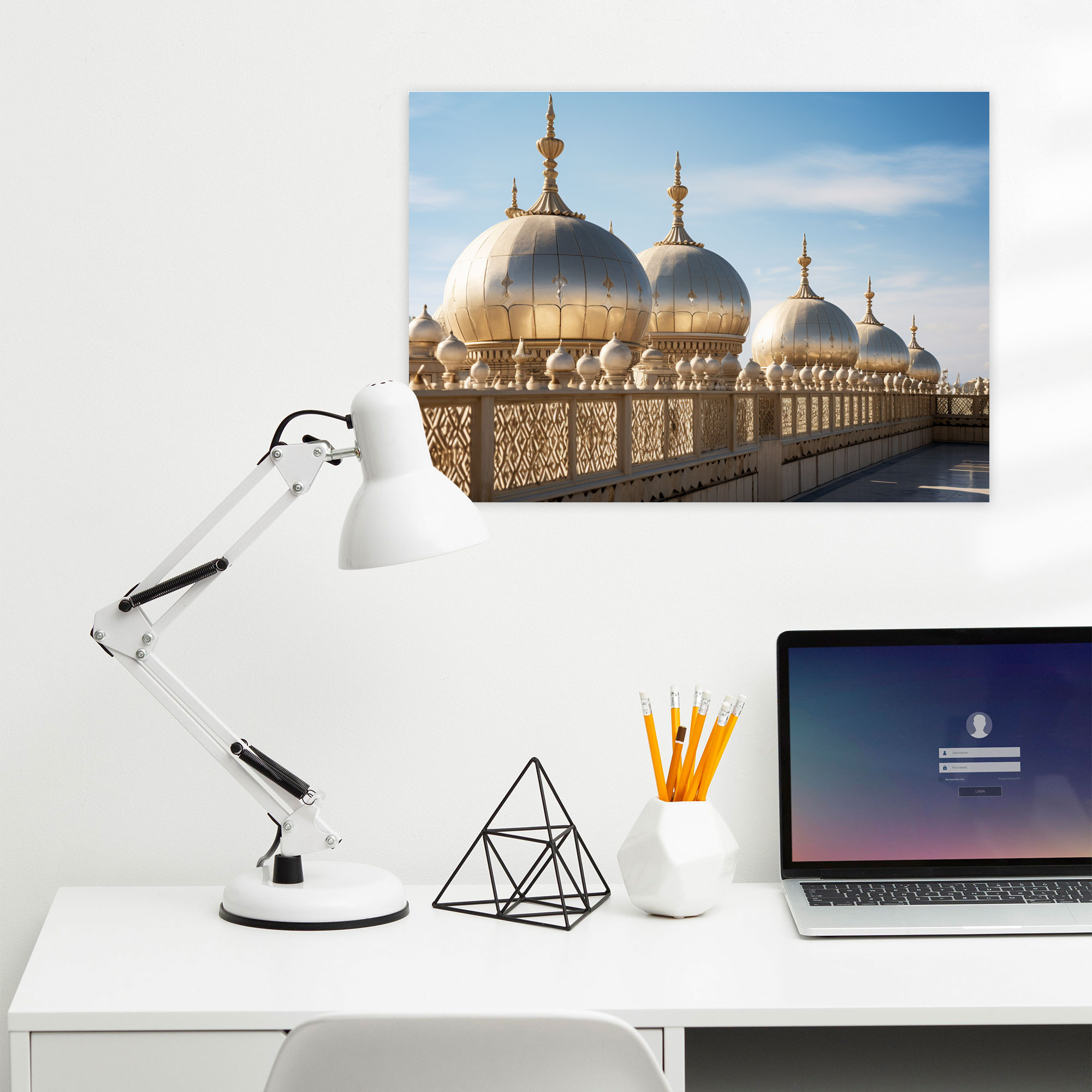 Camiden Kanvas Tablo - Mimari Fotoğraf Duvar Sanatı - Cami Minare Detaylar Zarif