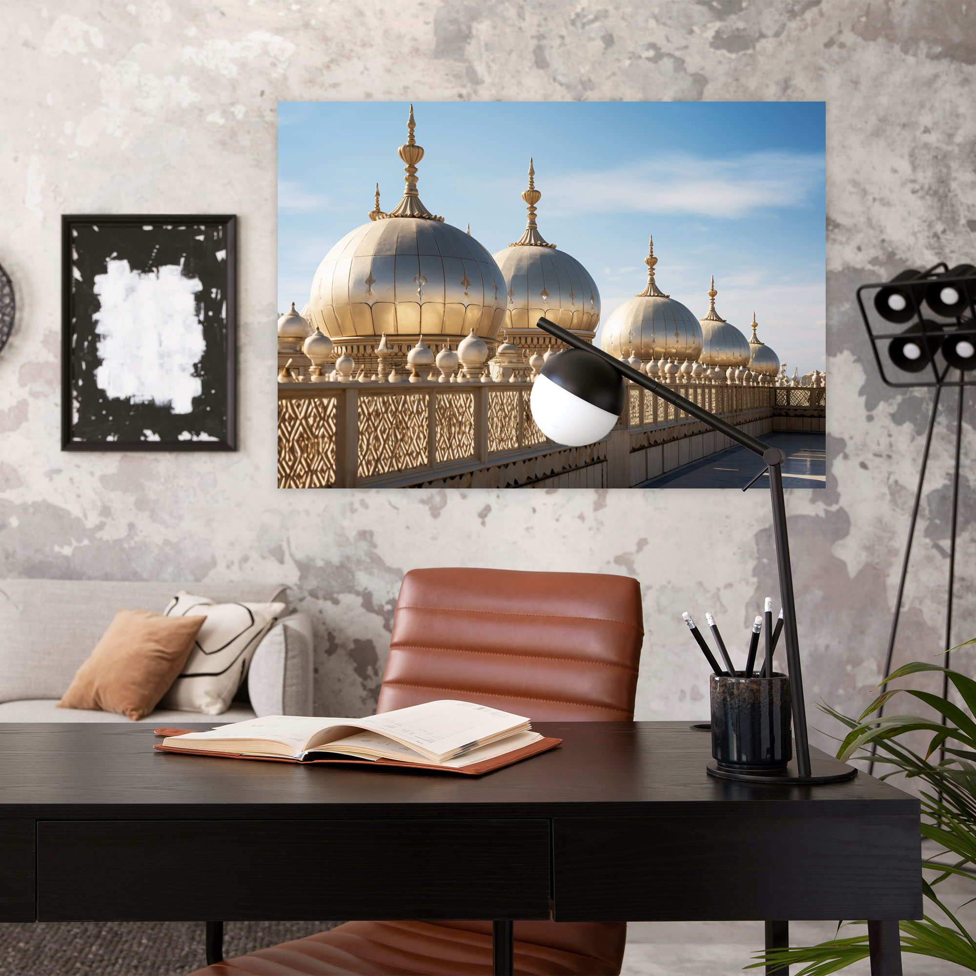 Camiden Kanvas Tablo - Mimari Fotoğraf Duvar Sanatı - Cami Minare Detaylar Zarif