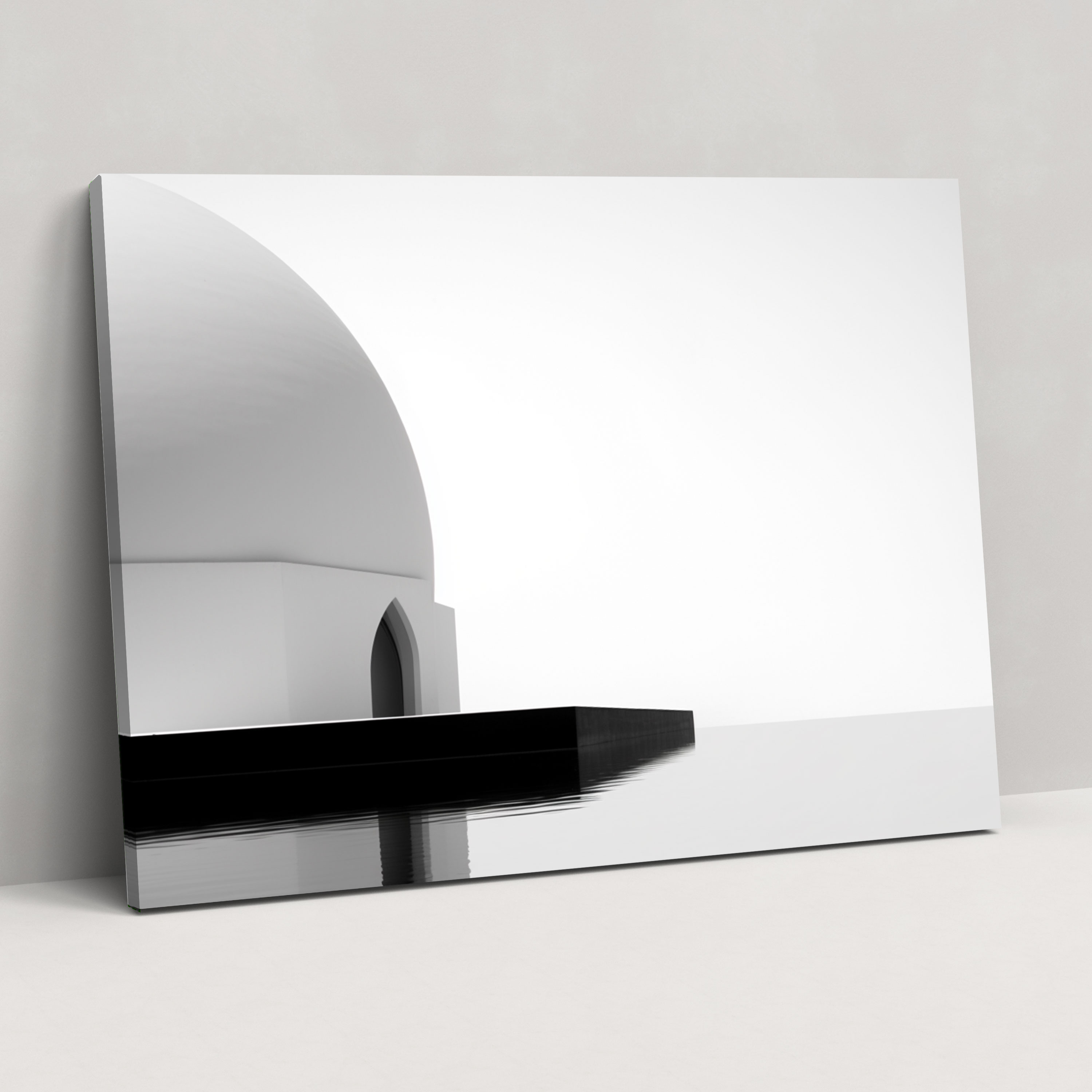 Minimalist Mosque Canvas Print - Mosque, Mosque, Sophistication, Minimalist