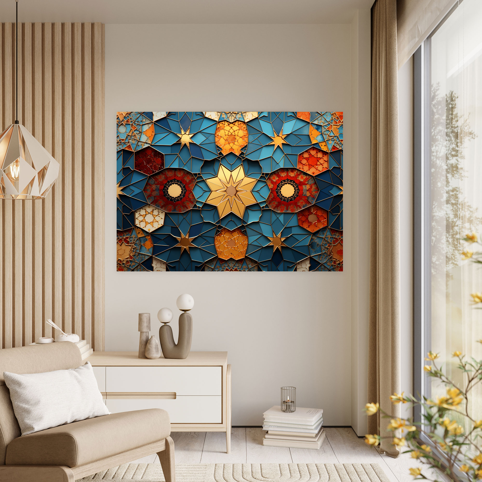 Mosaic Inspired Mosque Wall Art - Mosque, Mosque, Wall Art, Wall Decoration