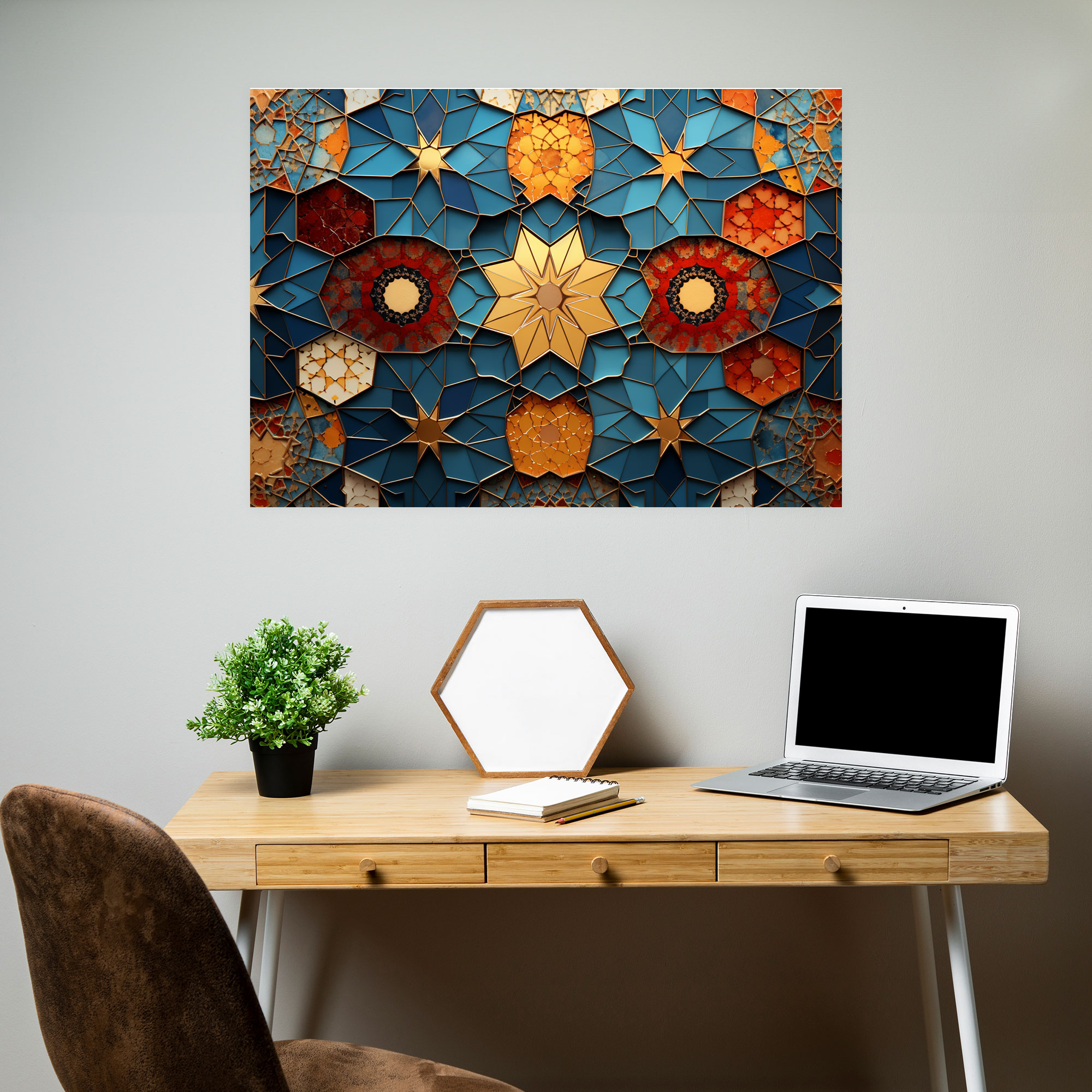 Mosaic Inspired Mosque Wall Art - Mosque, Mosque, Wall Art, Wall Decoration