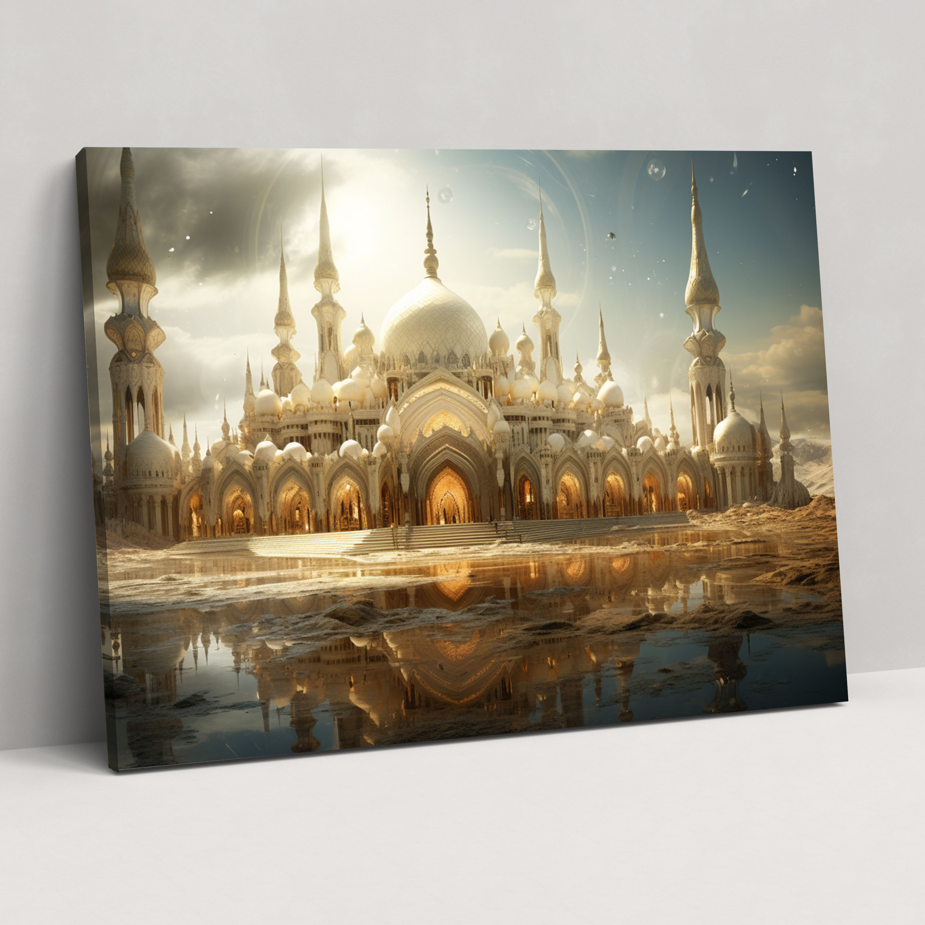 Fantasy Mosque Canvas Print - Mosque, Captivating, Wall Art, Canvas Print