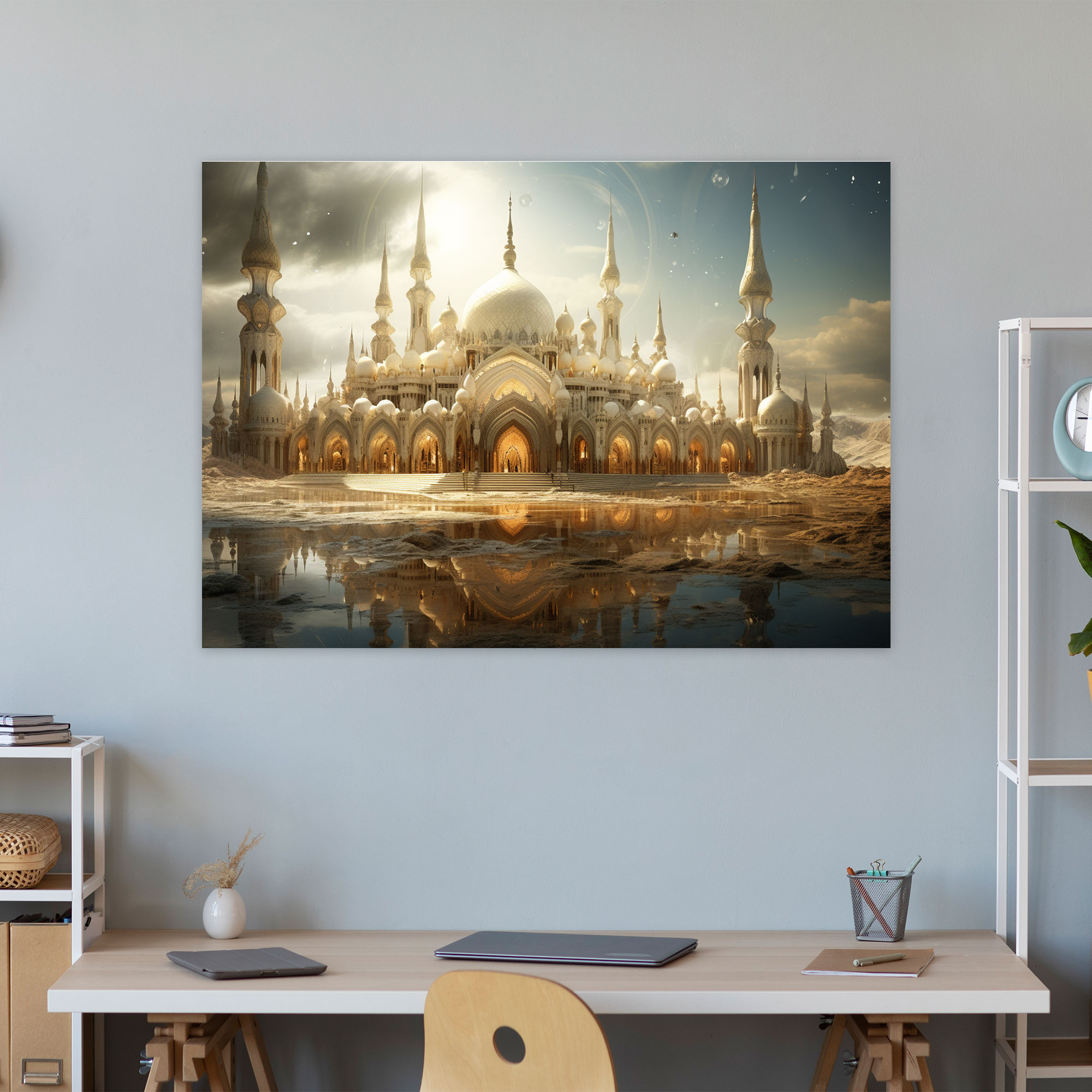 Fantasy Mosque Canvas Print - Mosque, Captivating, Wall Art, Canvas Print
