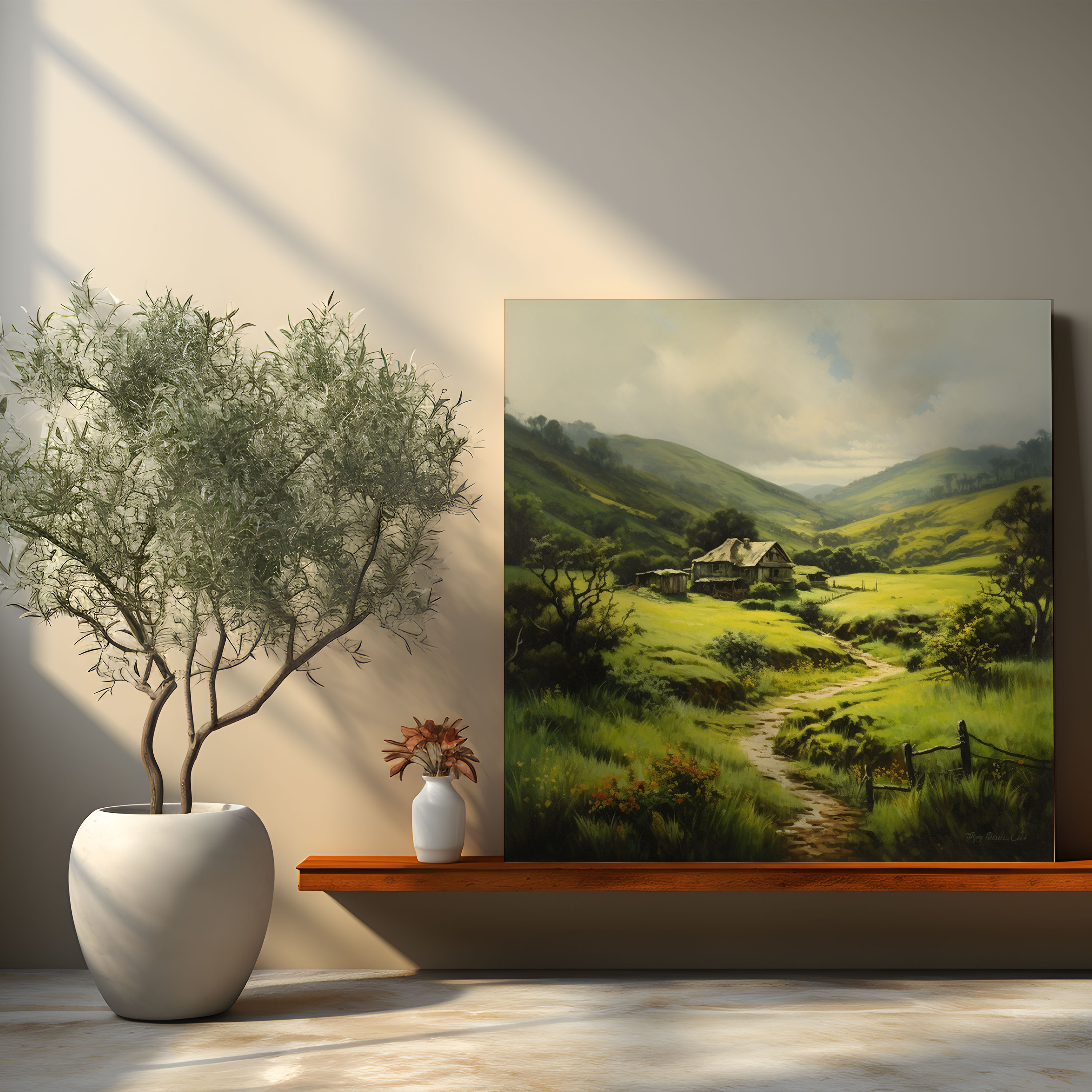 Mossy Countryside Canvas Print - Moss, Home Decoration, Wall Art, Canvas Wall Art
