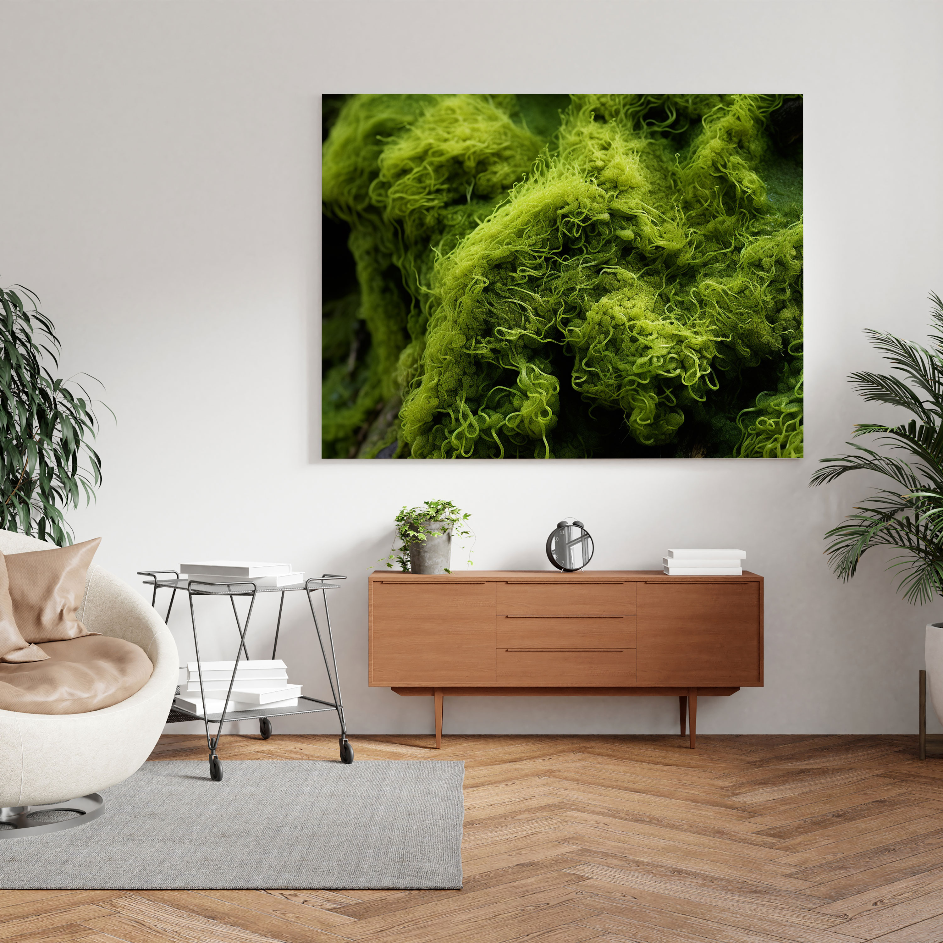 Vibrant Green Moss Canvas Print - Moss, Moss, Home Decoration, Canvas