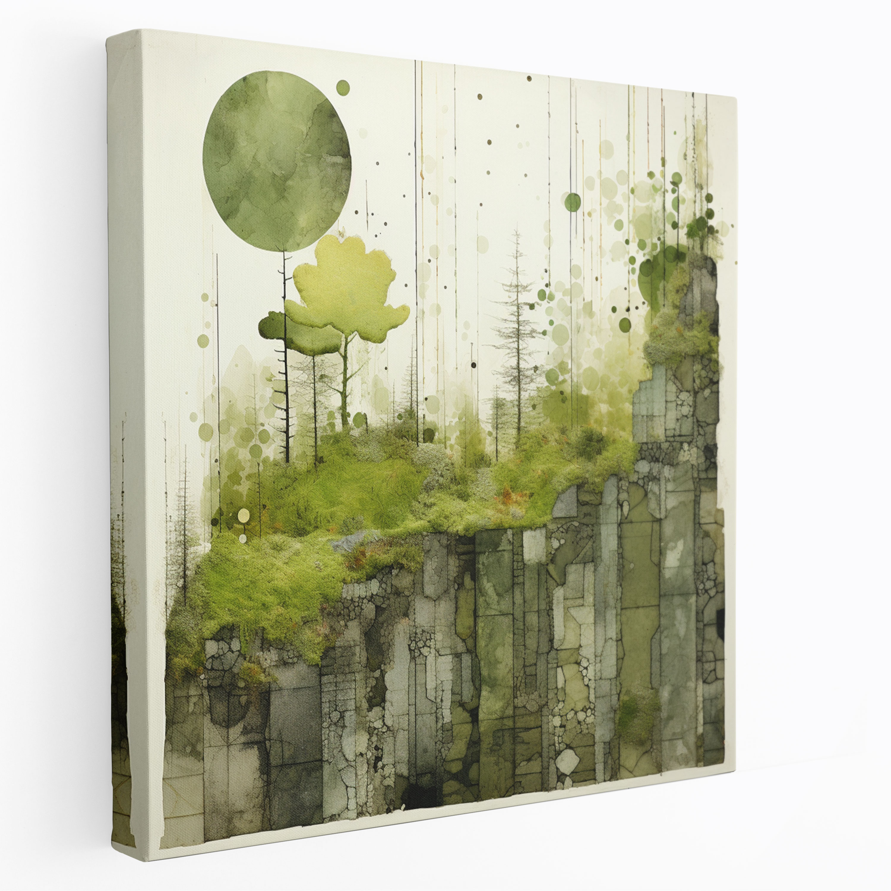 Moss Collage Wall Art - Moss, Canvas Wall Art, Moss, Wall Decoration