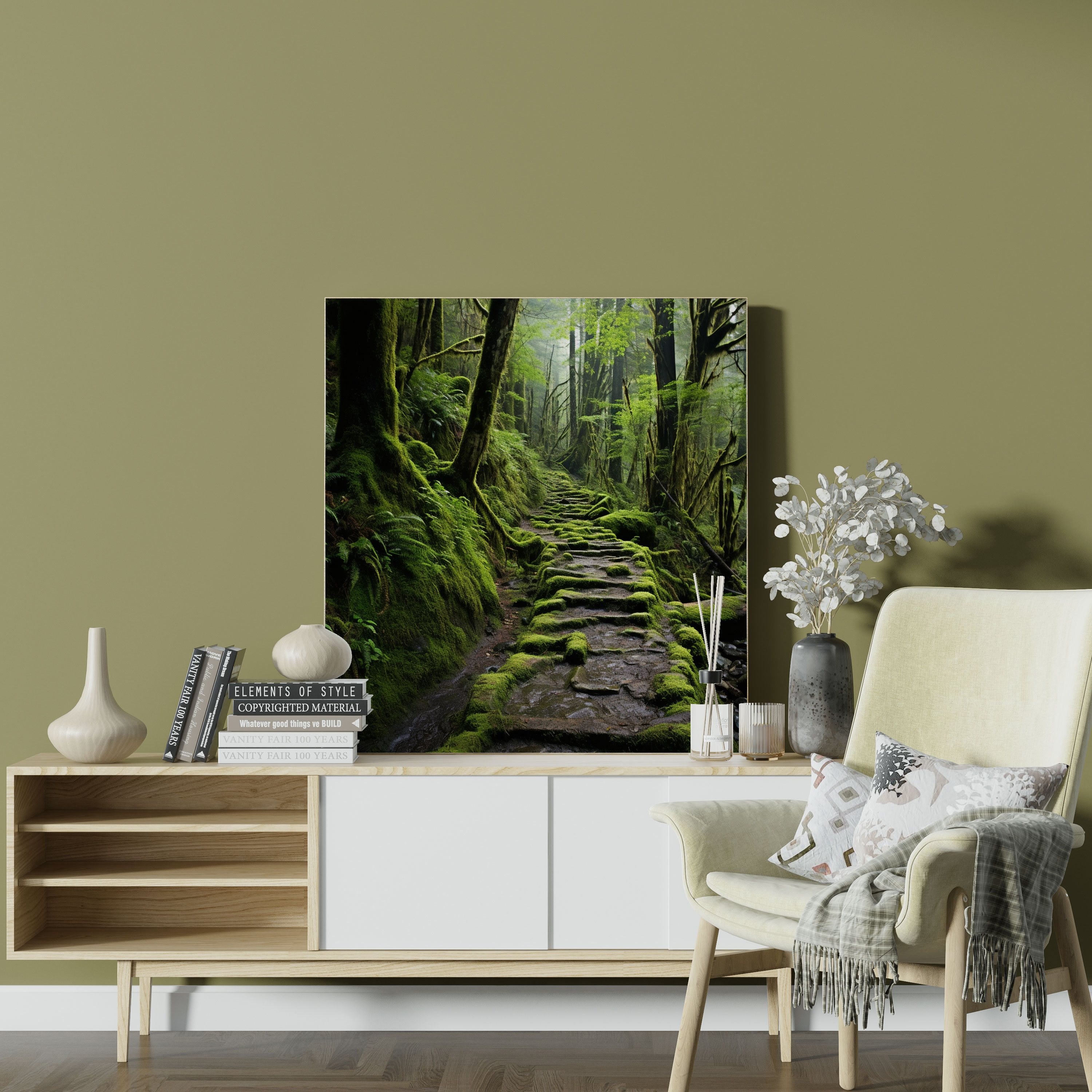 Moss Wall Decoration - Moss, Nature's Wonders, Canvas, Home Decoration