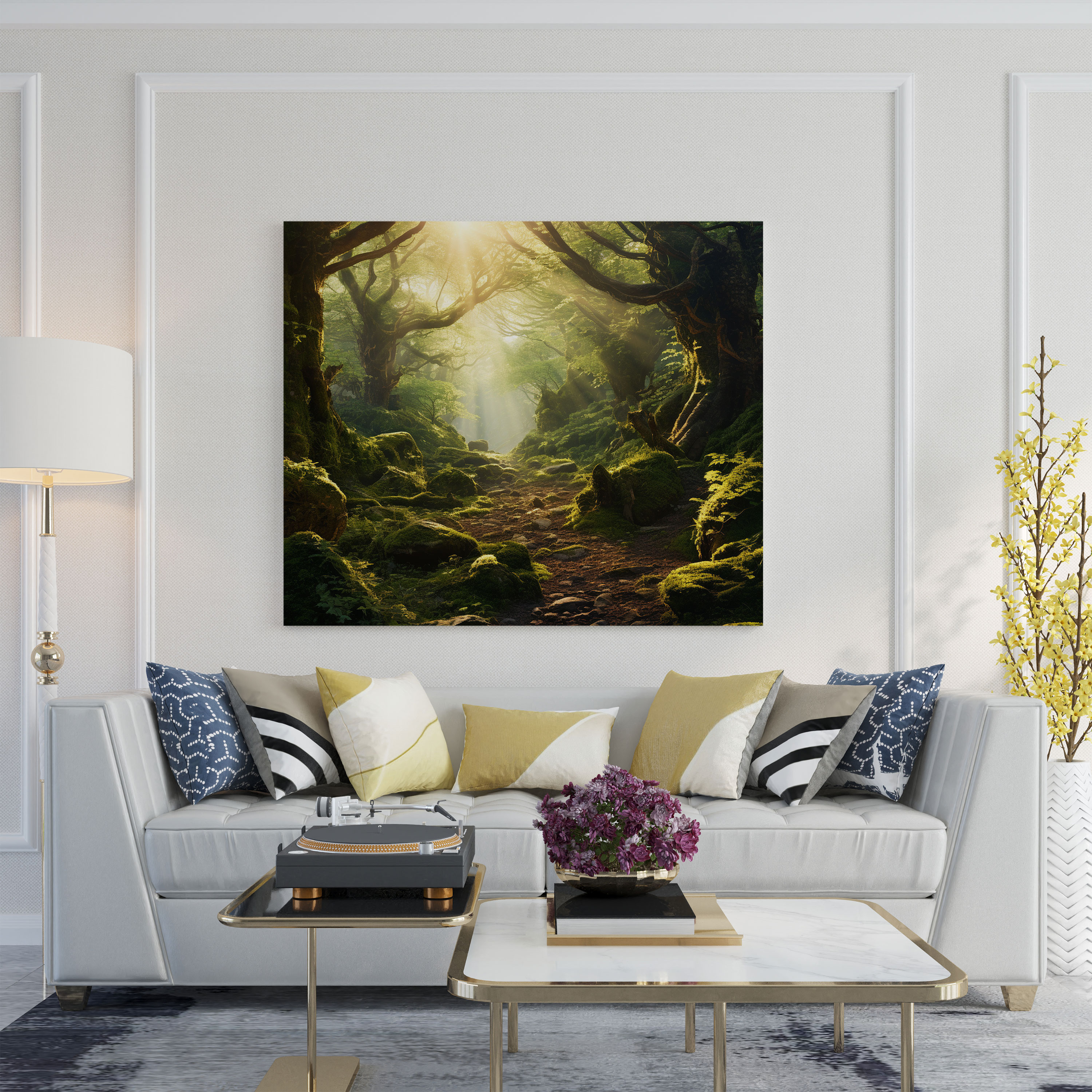 Dreamy Moss Canvas Print - Moss, Mossy Forest, Wall Decoration, Canvas Print