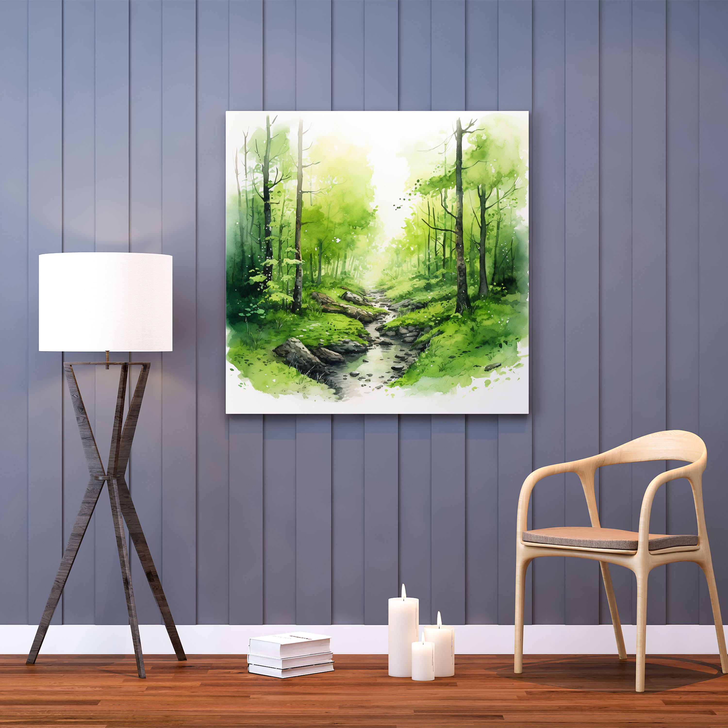 Moss Canvas Print - Tranquil Forest Scene Wall Art - Moss, Moss Wall Decoration, Moss Wall Art, Tranquil Forest Scene