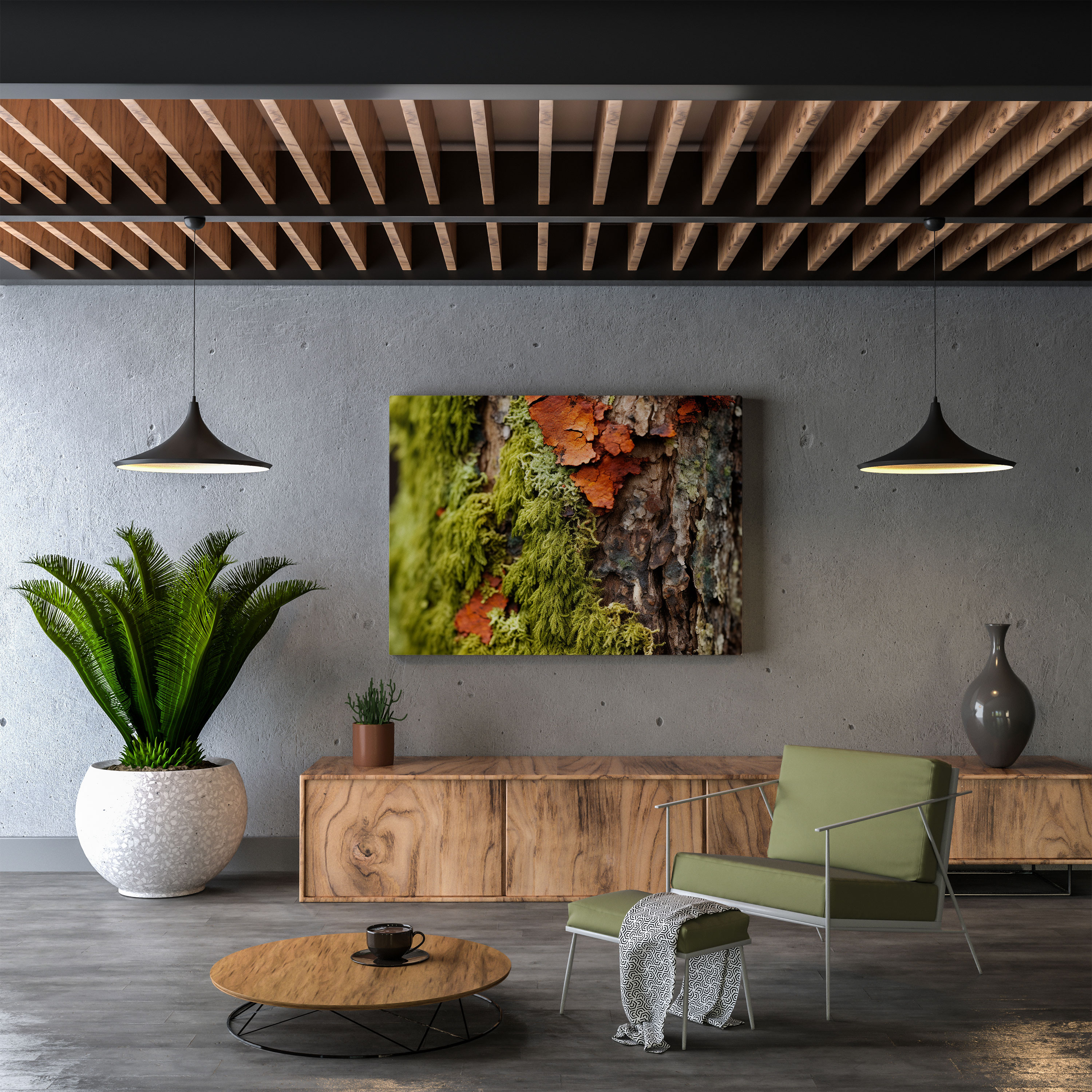 Moss Patterns Wall Art - Moss, Wall Decoration, Canvas Print, Nature Patterns