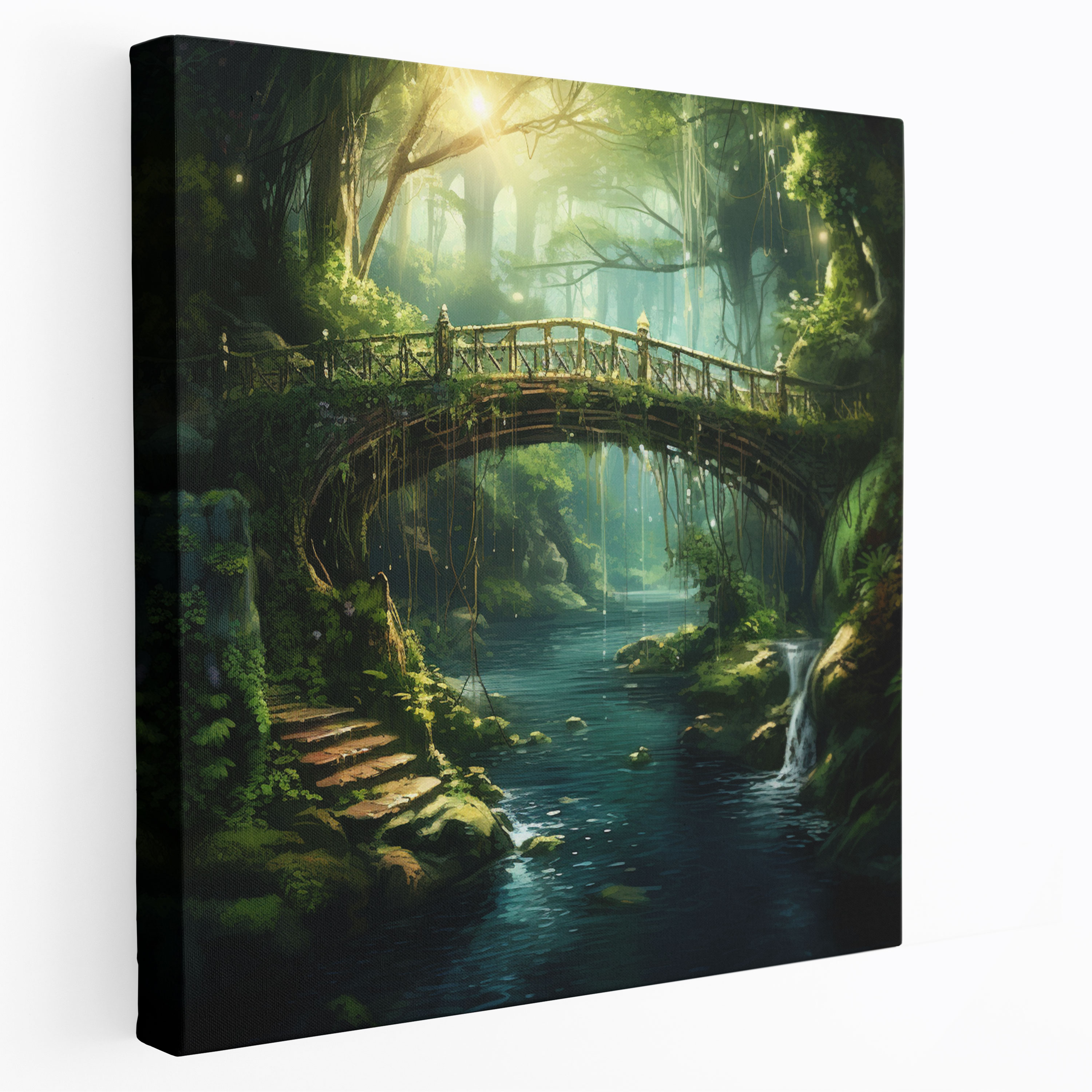 Mystical Mossy Bridge Canvas Print - Moss, Moss, Mystical Bridge, Wall Art
