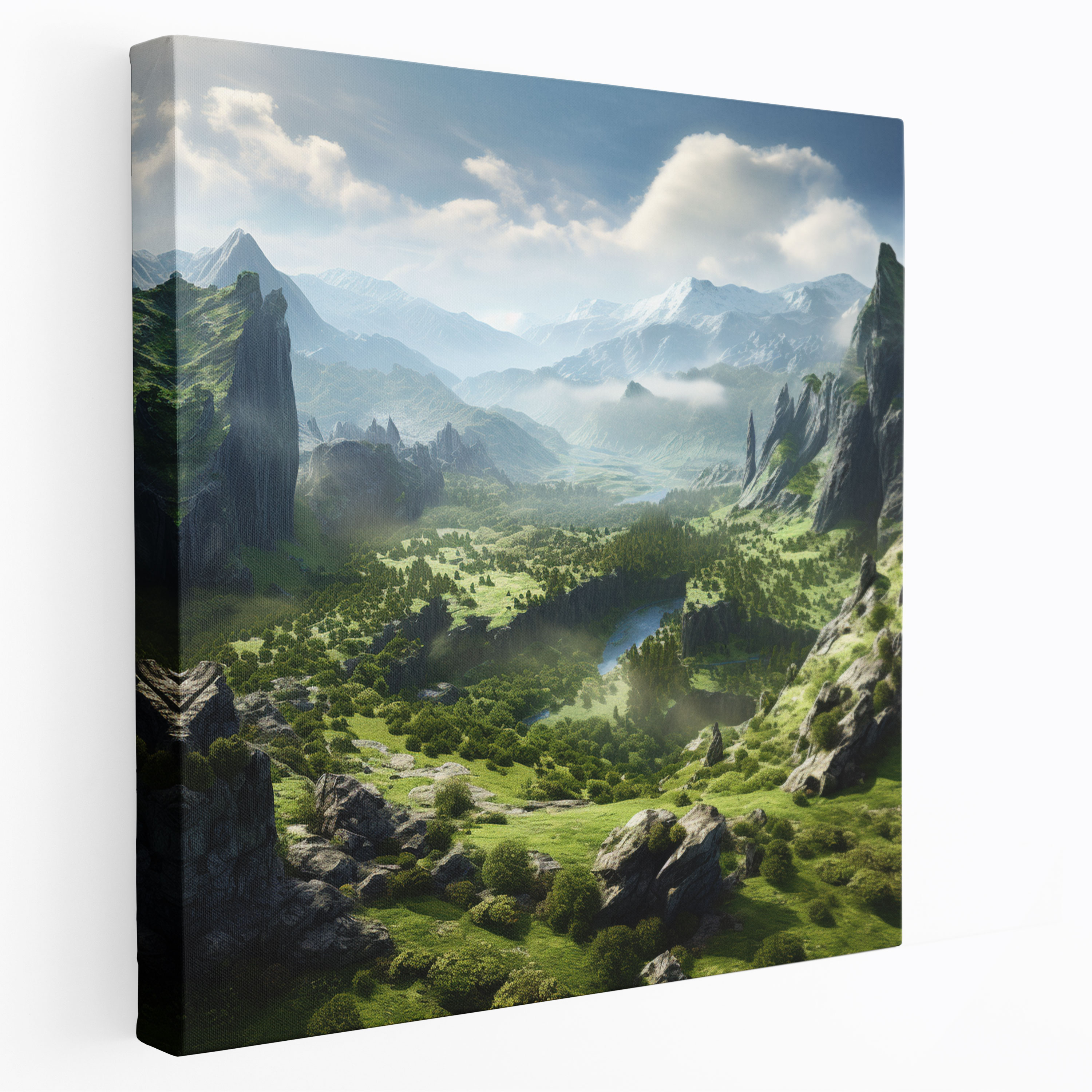 Majestic Mossy Rock Canvas Print - Moss, Wall Decoration, Canvas Print, Home Decoration