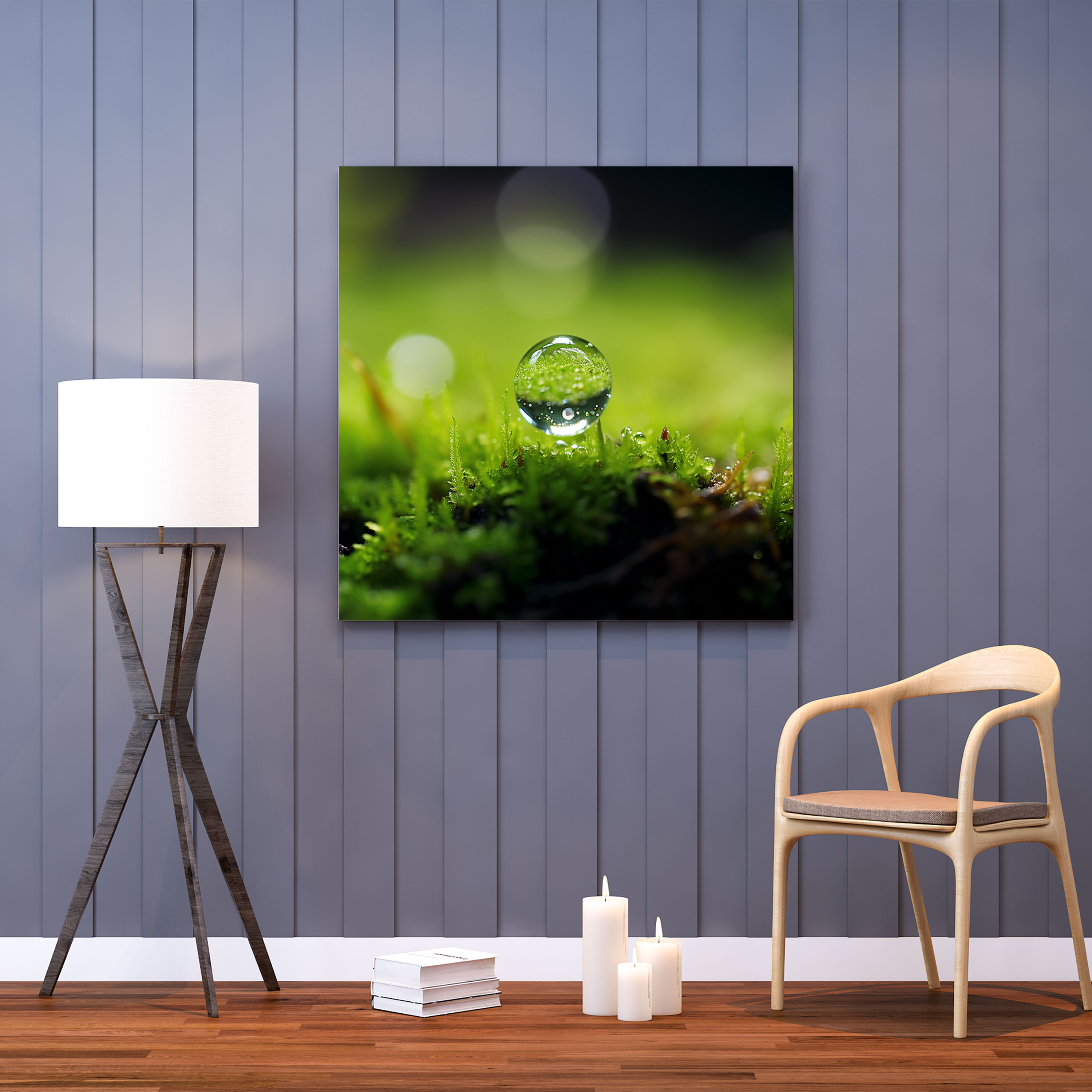 Moss Wall Decoration - Minimalist Photography Canvas Print - Moss, Visually Stunning Canvas, Home Decoration, Wall Art