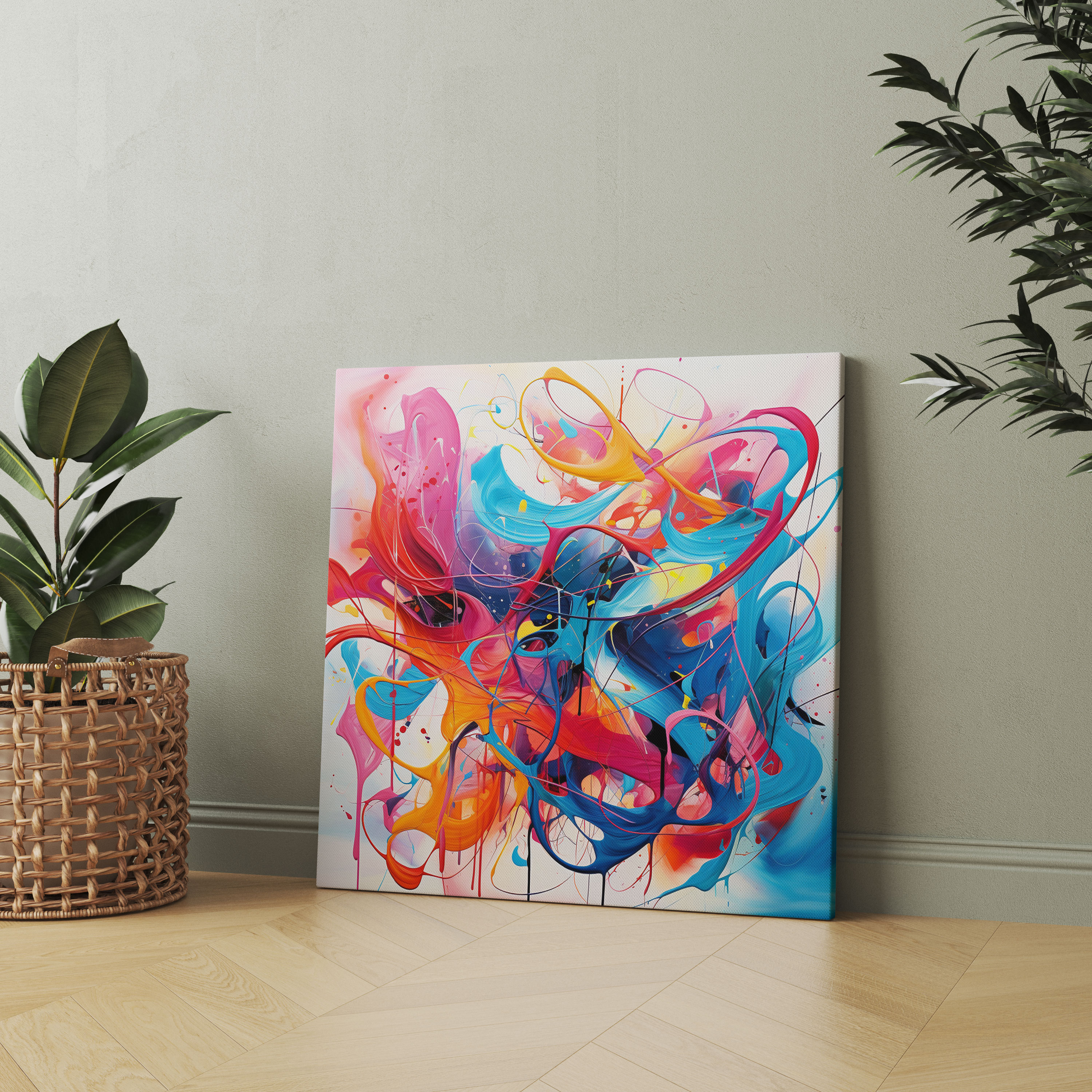 Motivational Wall Art: Dynamic Energy - Motivational, Home Decoration, Abstract Painting, Wall Art
