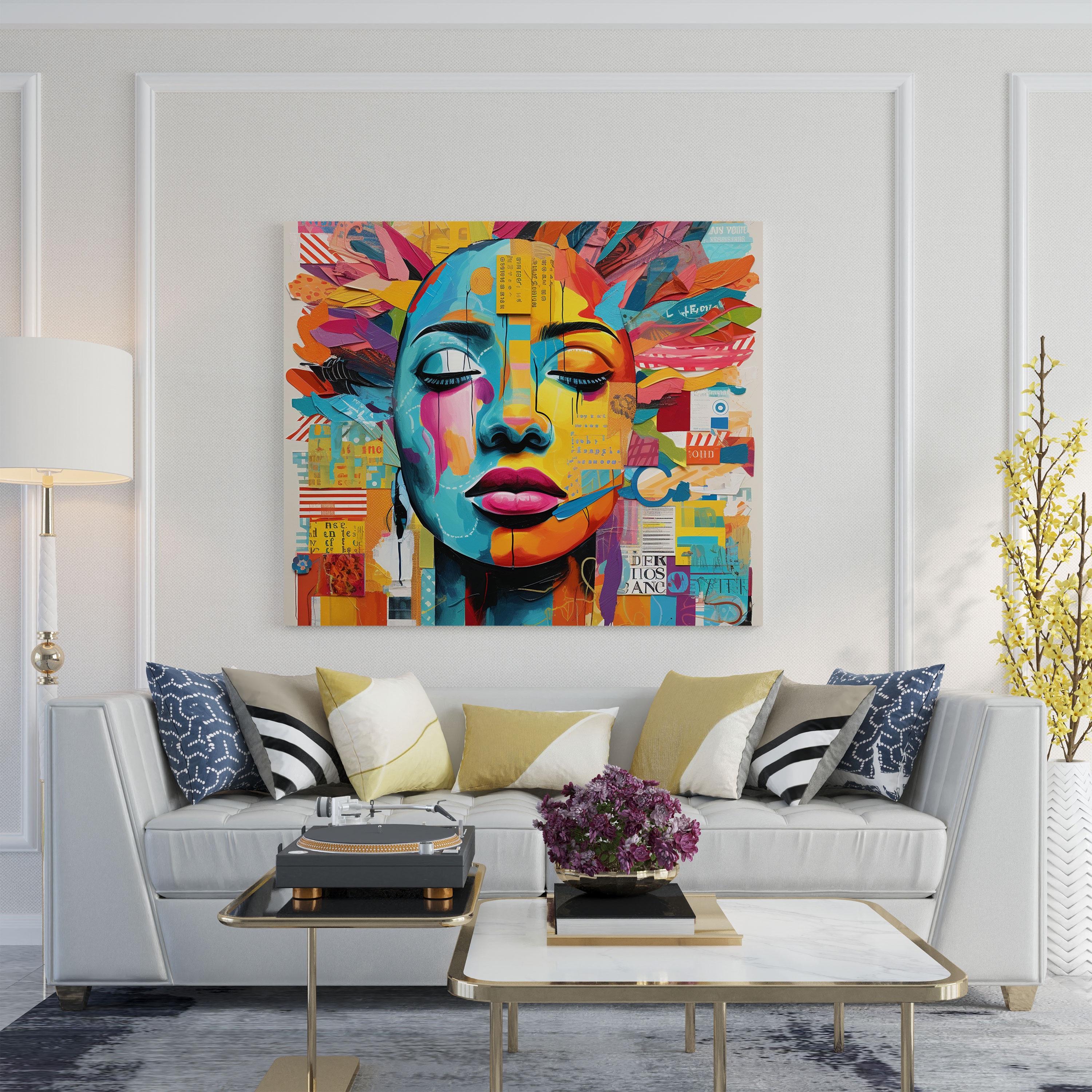 Motivational Wall Decoration: Inspiring Collage - Motivational, Wall Decoration, Collage, Words, Quotes, Canvas Print