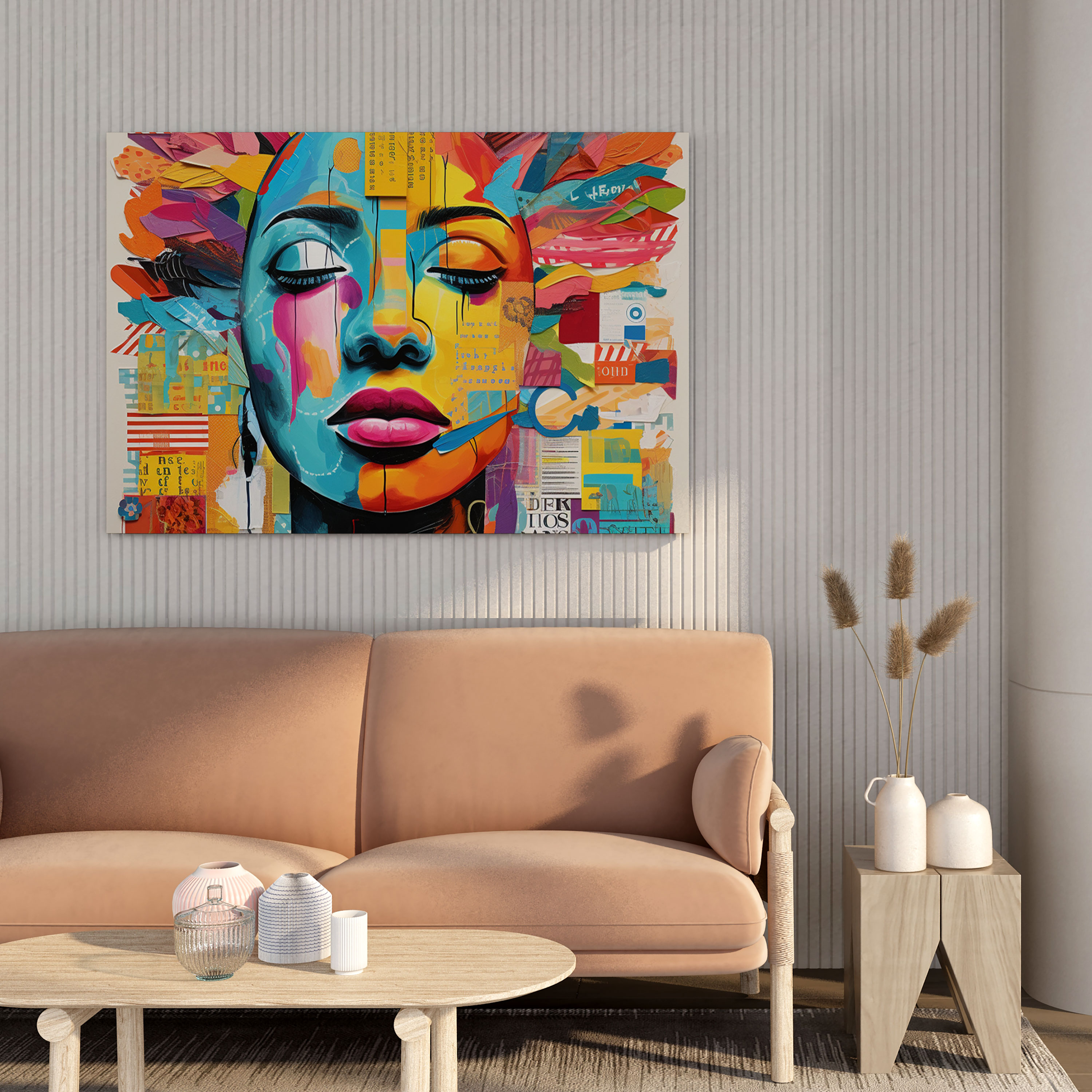 Motivational Wall Decoration: Inspiring Collage - Motivational, Wall Decoration, Collage, Words, Quotes, Canvas Print