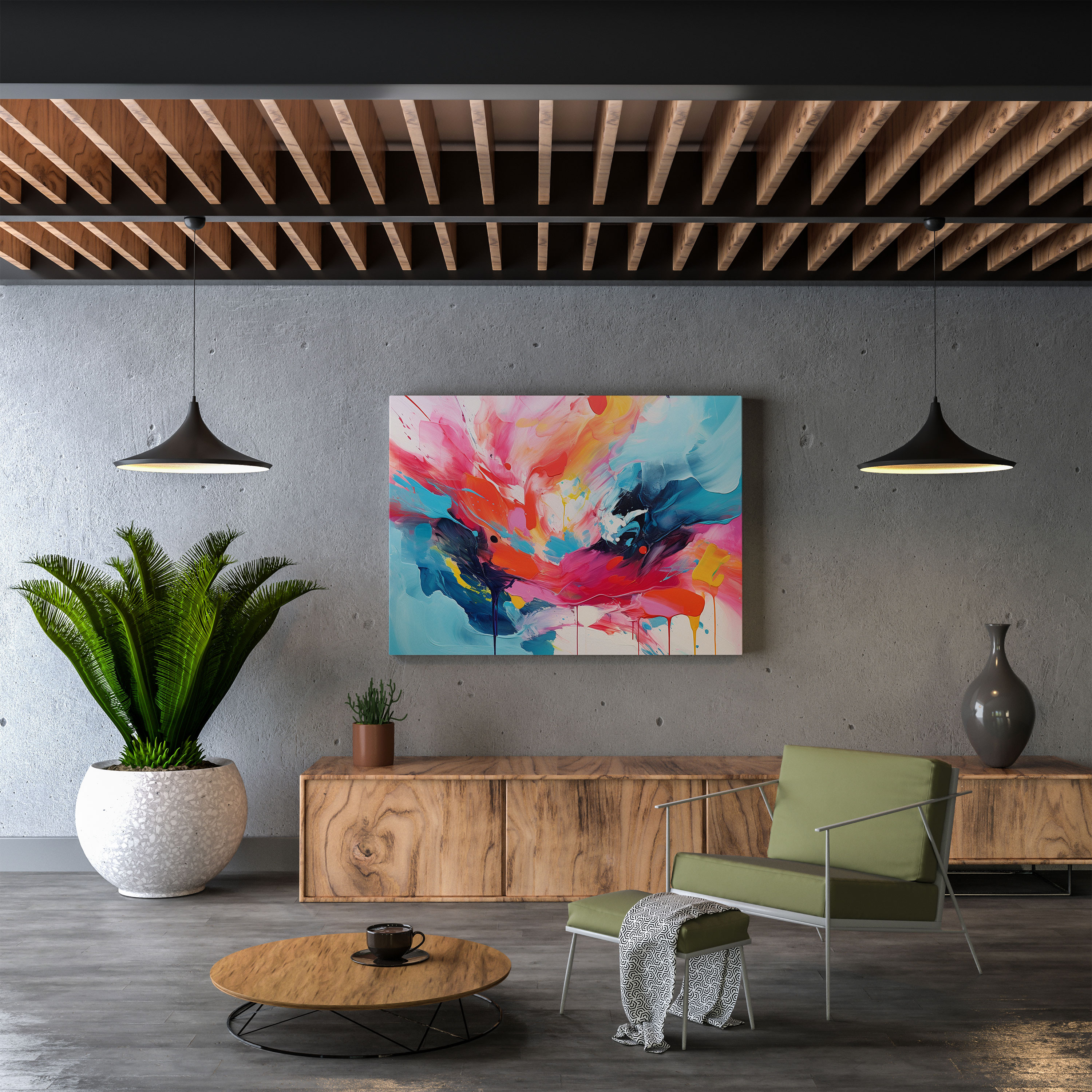 Motivational Canvas Wall Art - Abstract Resilience And Determination - Motivational, Wall Decoration, Determination, Resilience