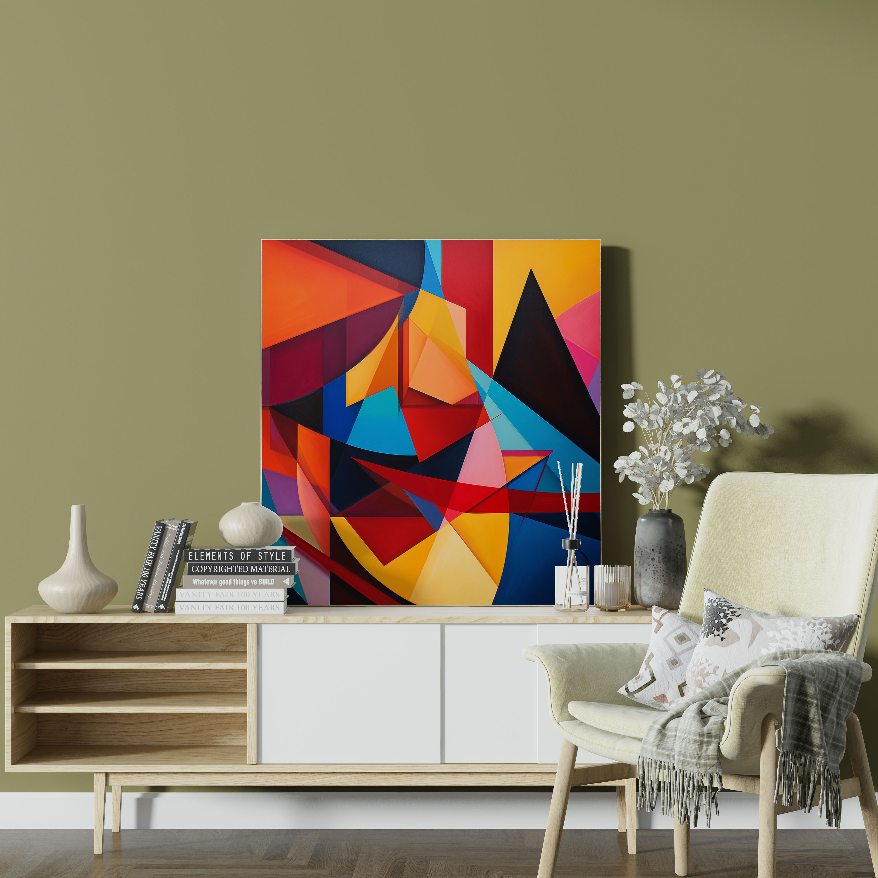 Motivational Wall Decoration - Geometric Abstract Canvas Print - Motivational, Success, Wall Art, Canvas Wall Art