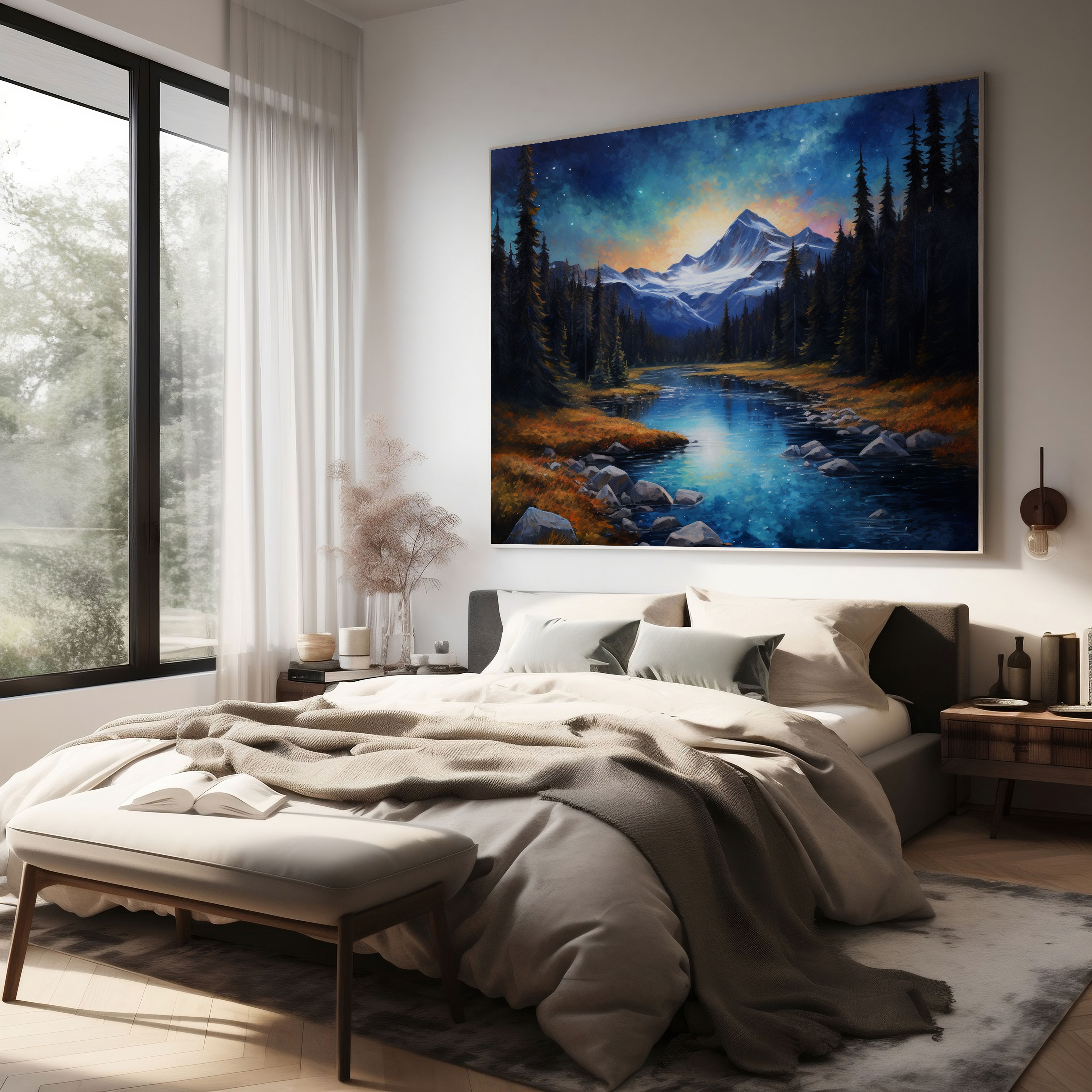 Motivational Starry Night Canvas Print - Motivational, Wall Decoration, Home Decoration, Canvas Wall Art