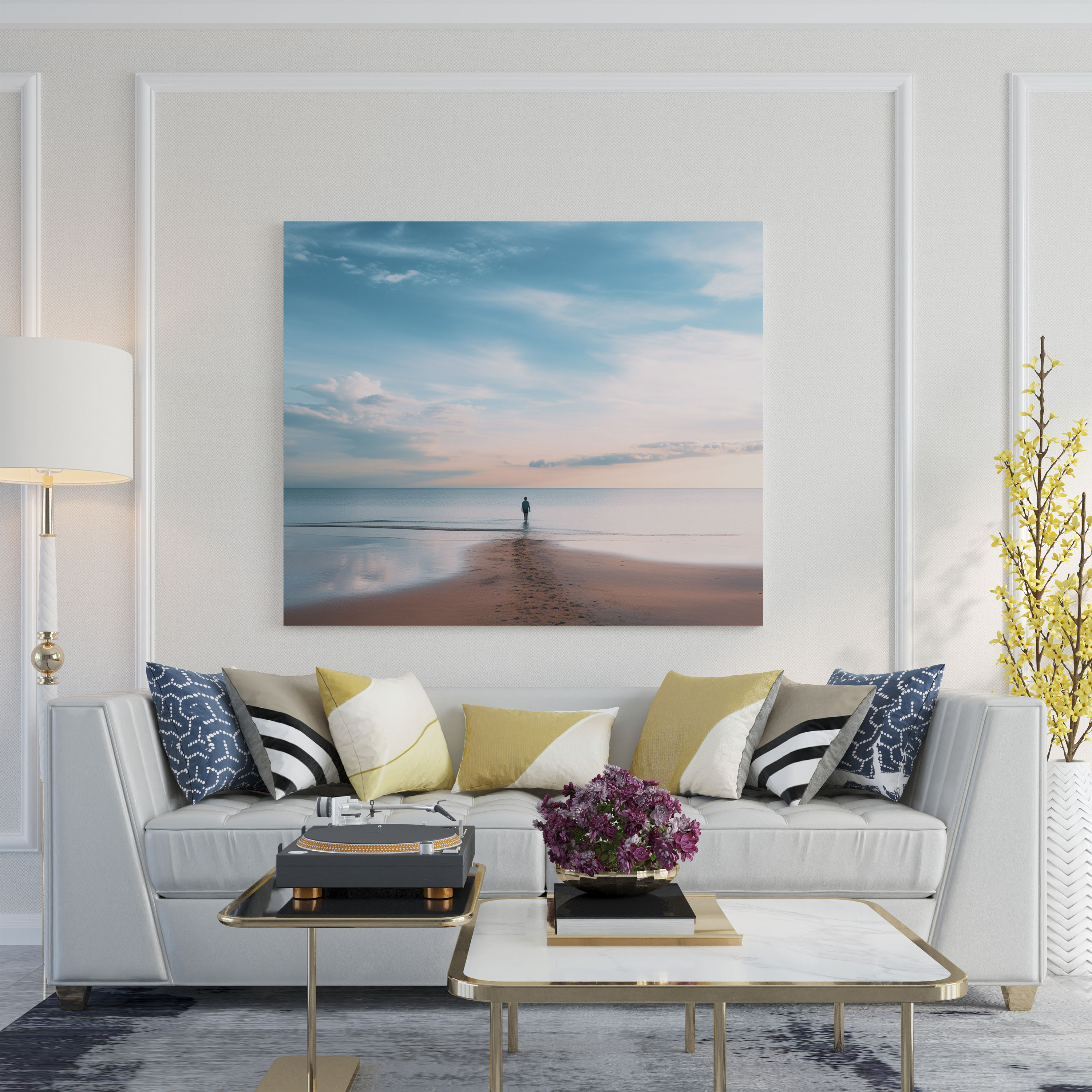 Motivational Beach Horizon Canvas Print - Motivational, Wall Art, Resilience, Wall Decoration