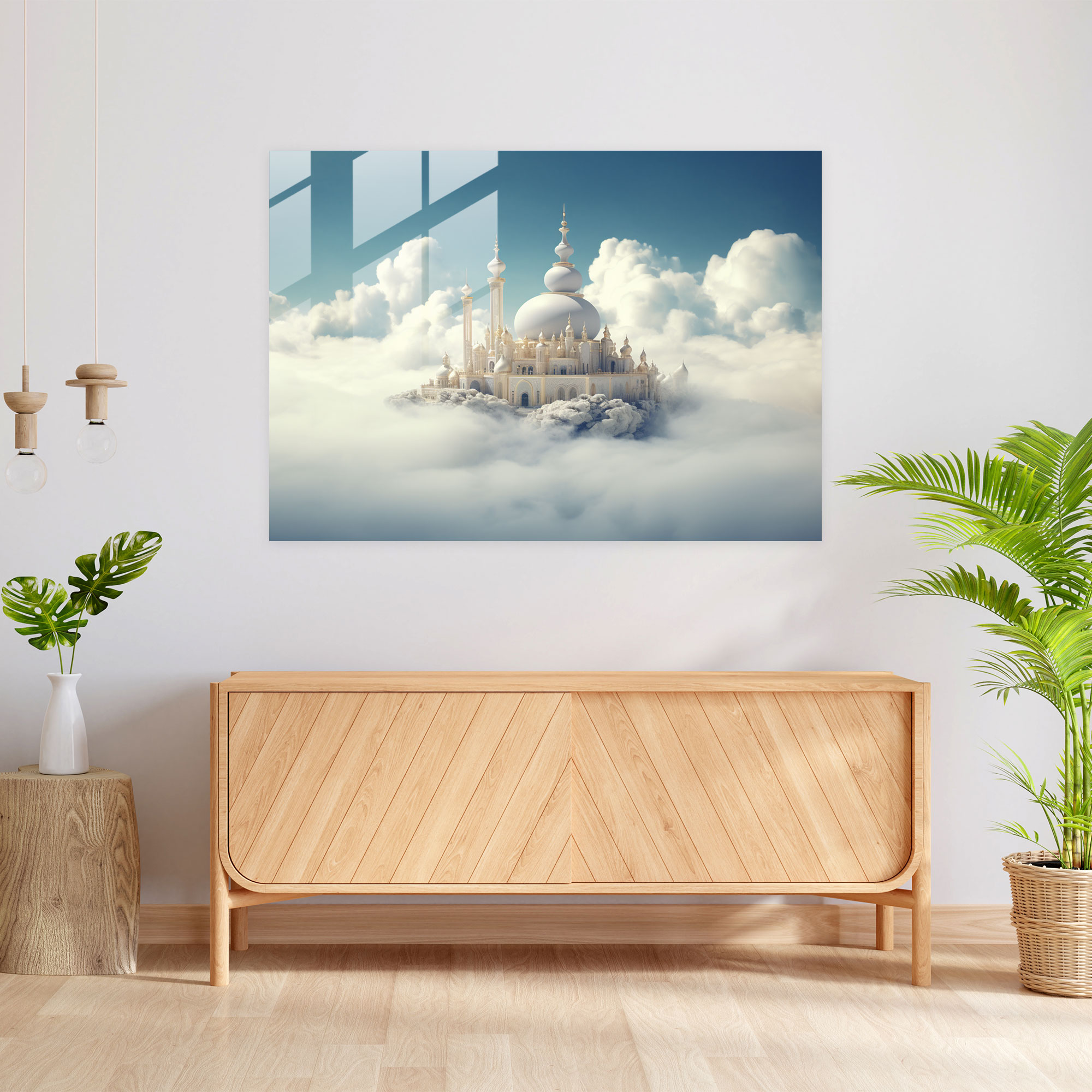 Sürrealist Cam Tablo Cami - Cami Cam Duvar Sanatı Modern Sanat Sürrealist