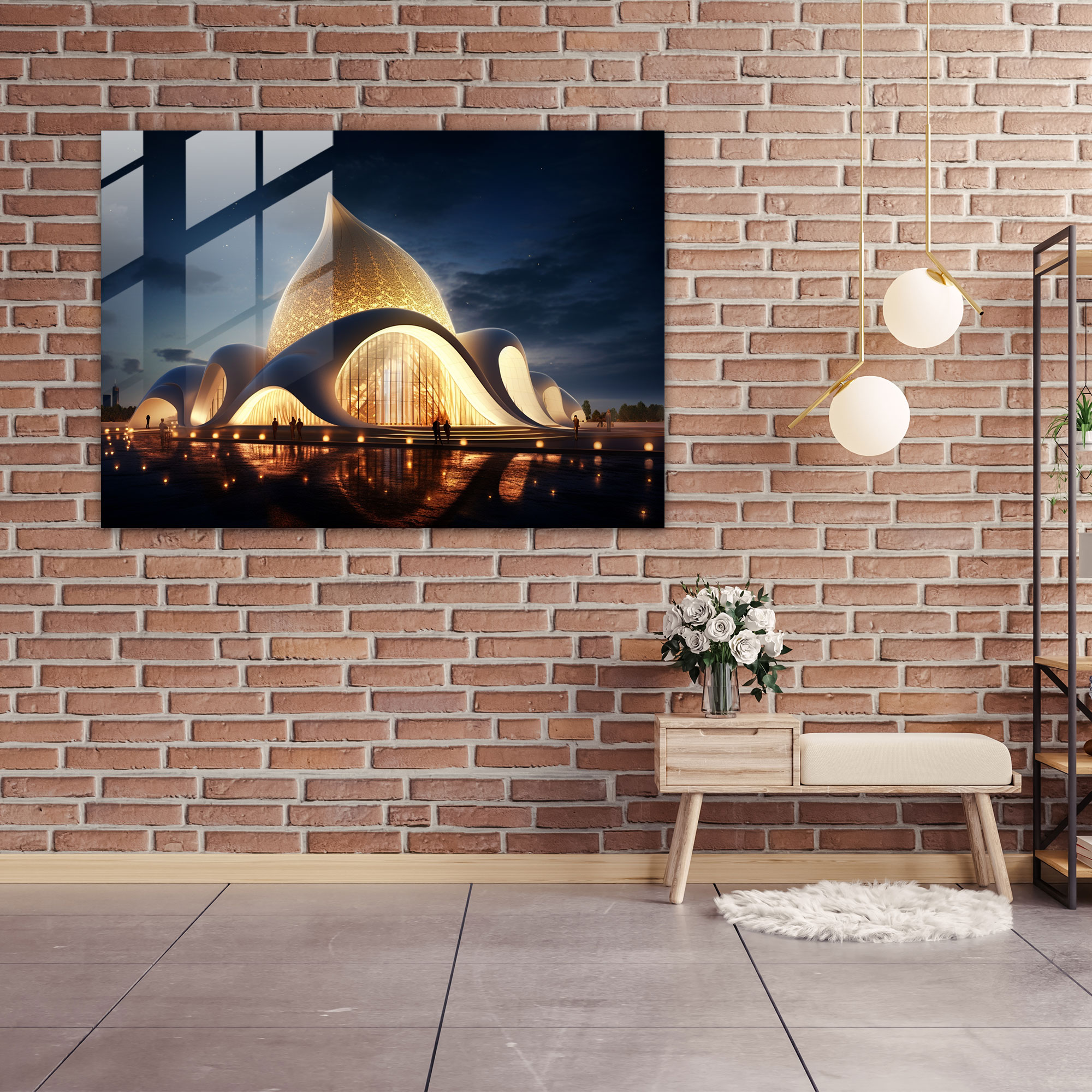 Fütüristik Cam Tablo Camii - Camii Cam Tablo Fütüristik