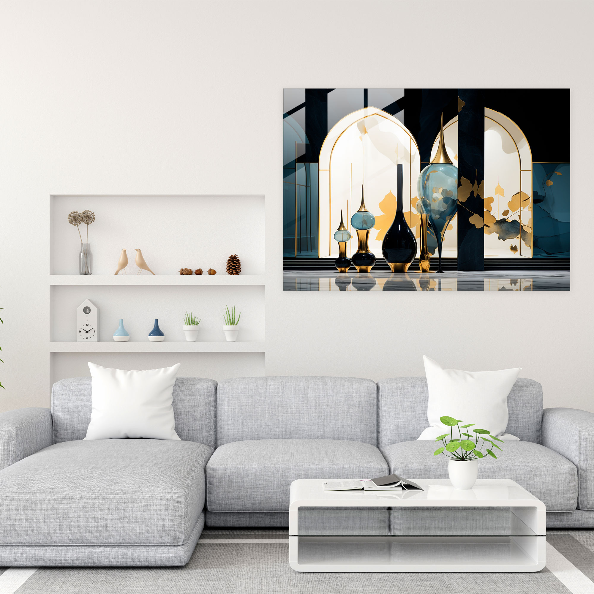Modern Cam Tablo - Cami Soyut Minimalizm Füzyon Ev Dekorasyonu