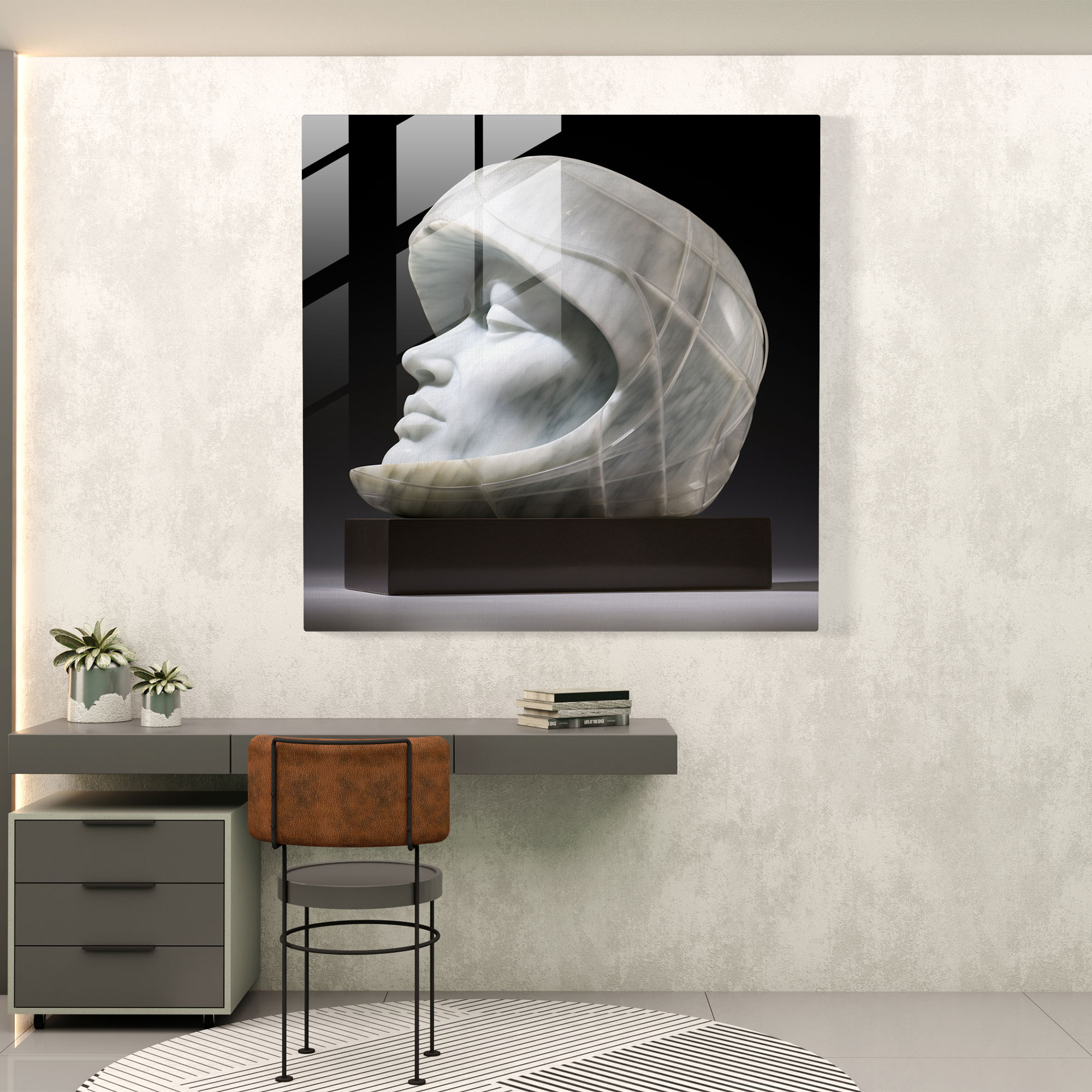 Marble Glass Wall Art - Marble, Glass Art, Wall Decoration, Modern Art