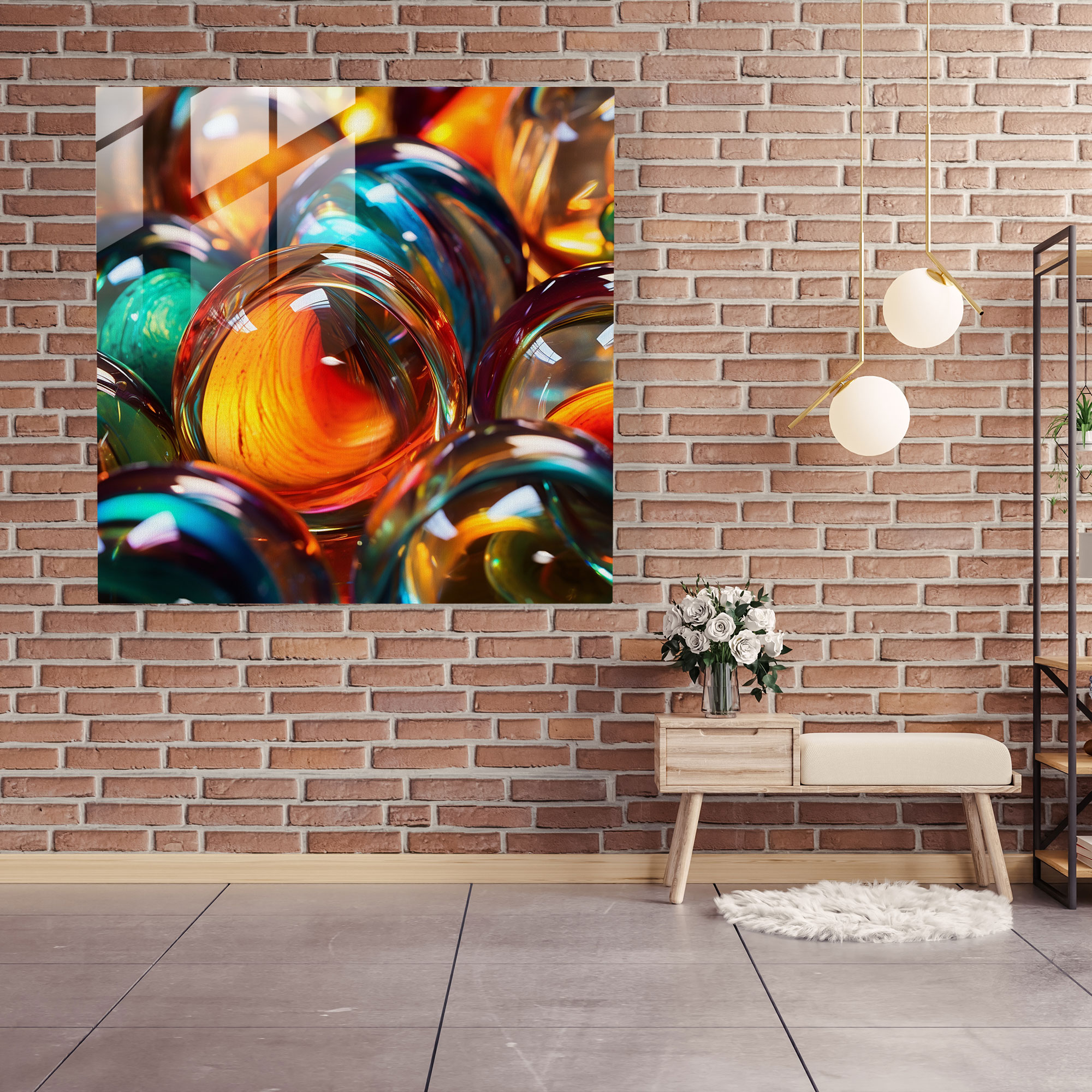 Marble Wall Decoration - Marble, Glass Print, Wall Decoration, Glass Art