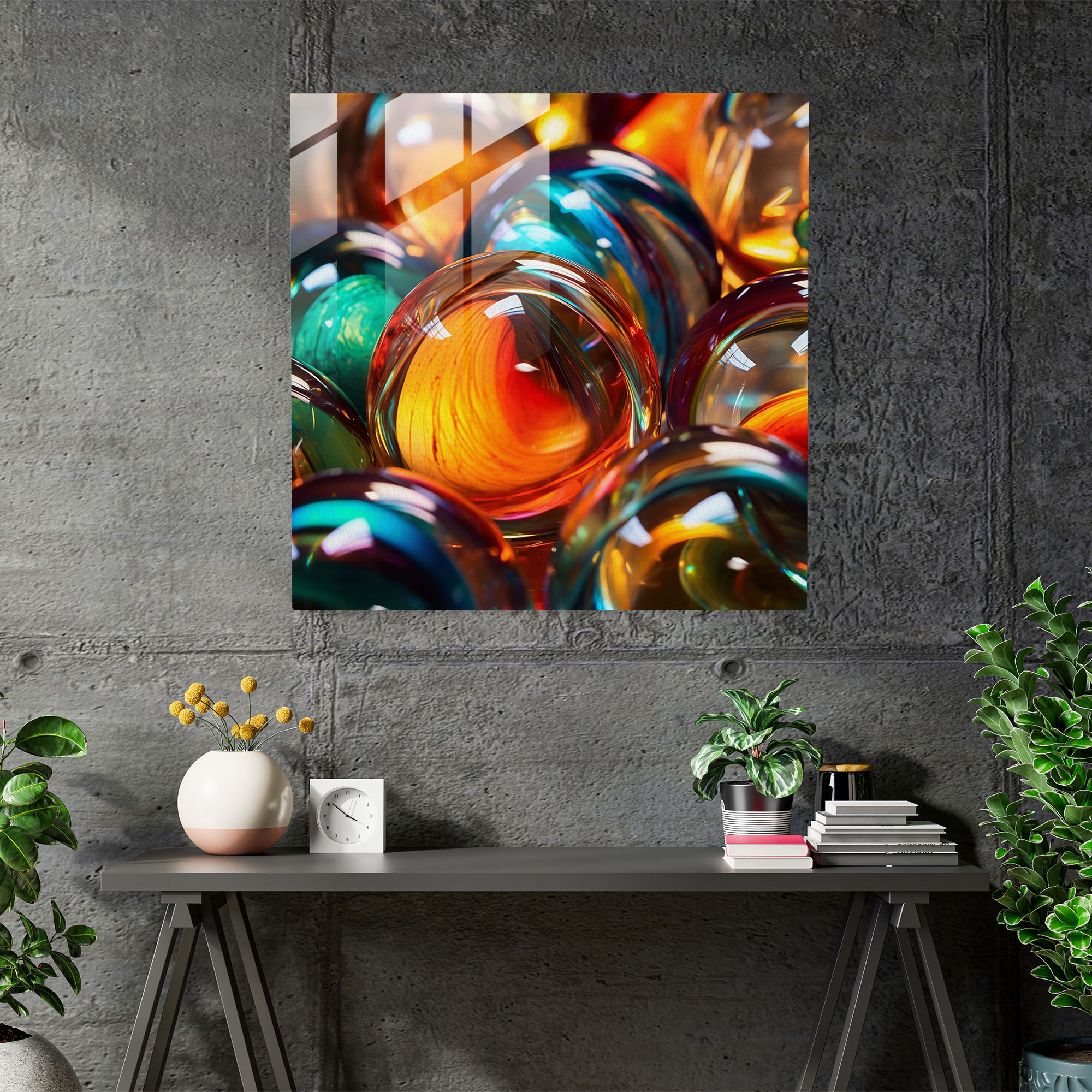 Marble Wall Decoration - Marble, Glass Print, Wall Decoration, Glass Art