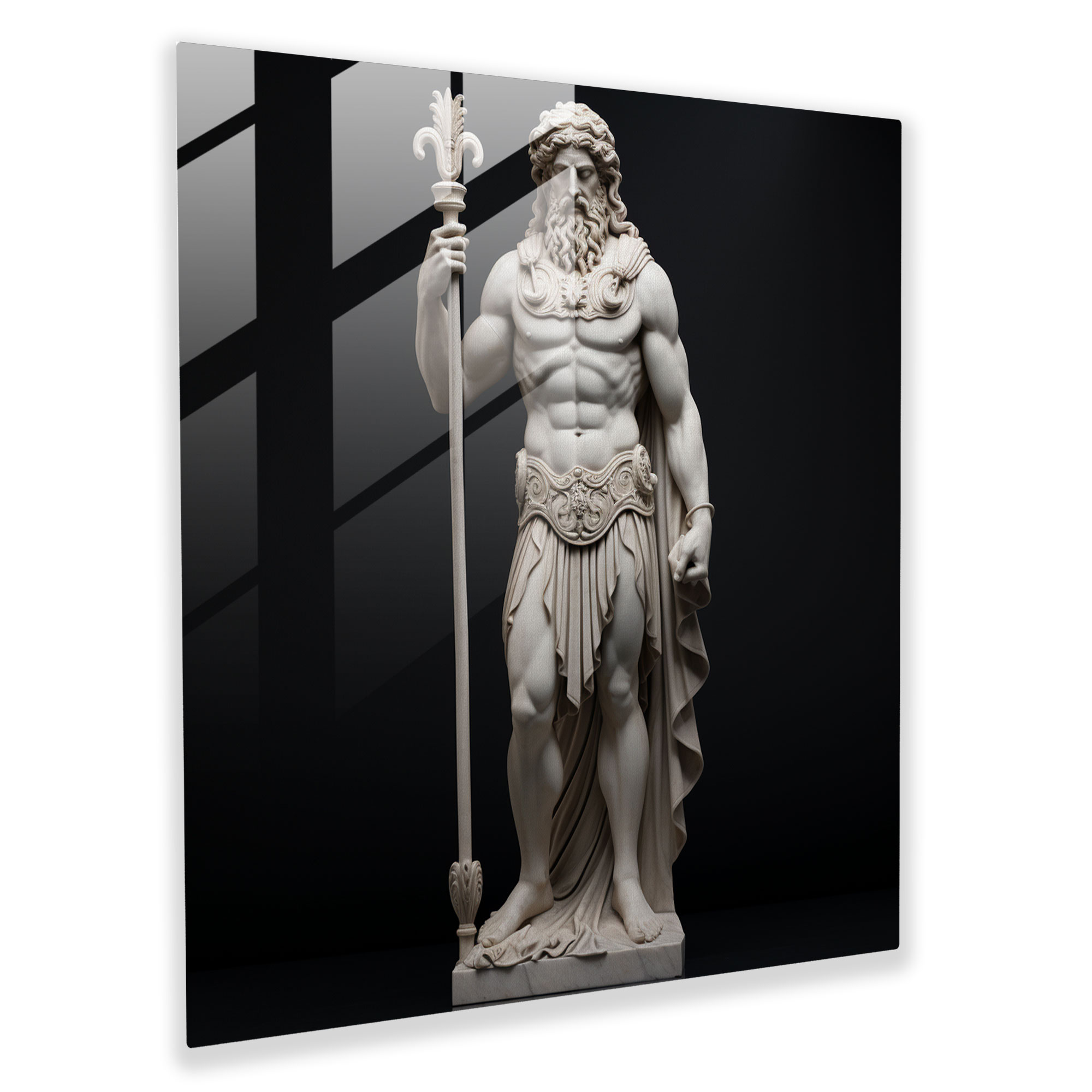 Marble Glass Art - Greek God Statue - Marble, Marble, Modern Art, Home Decoration