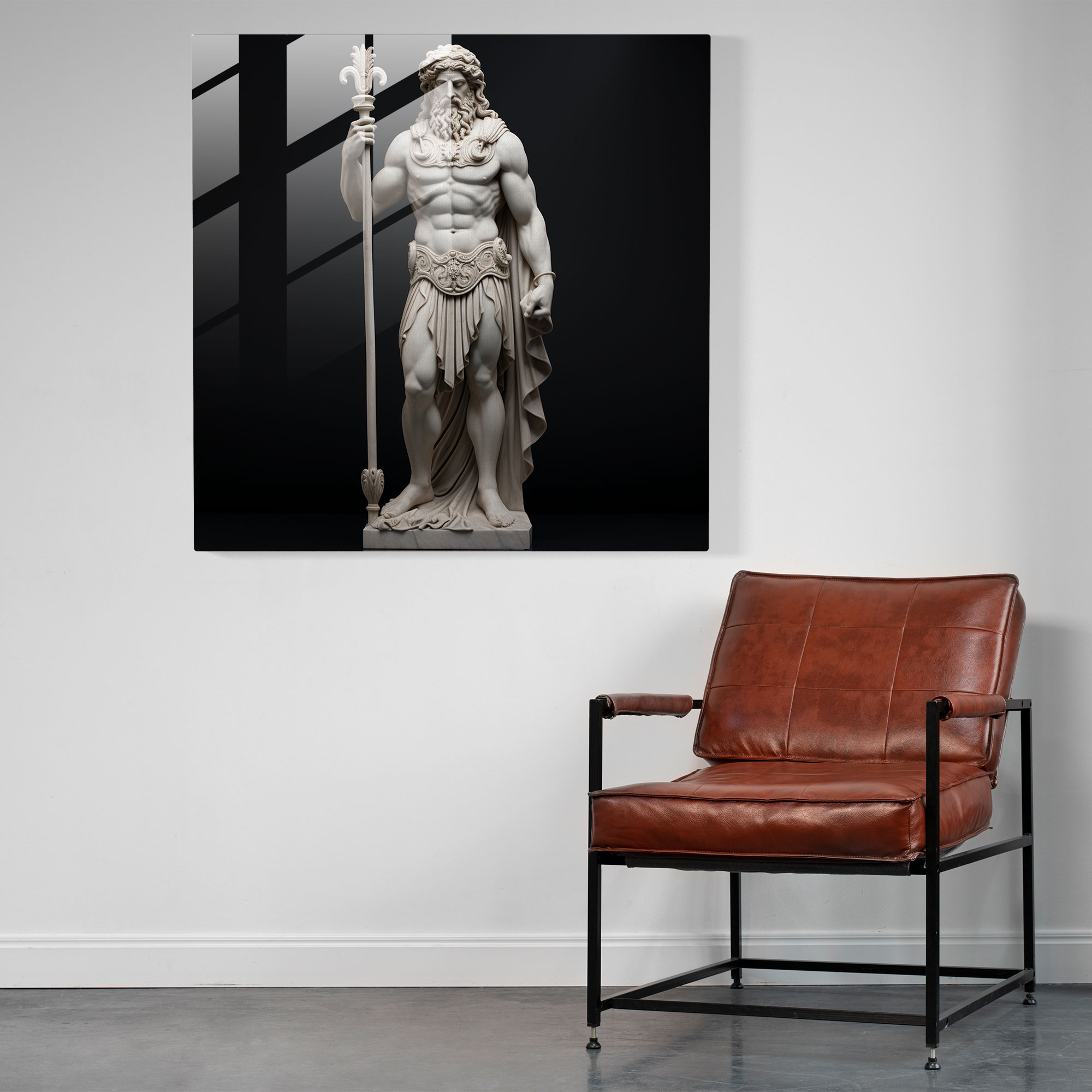 Marble Glass Art - Greek God Statue - Marble, Marble, Modern Art, Home Decoration