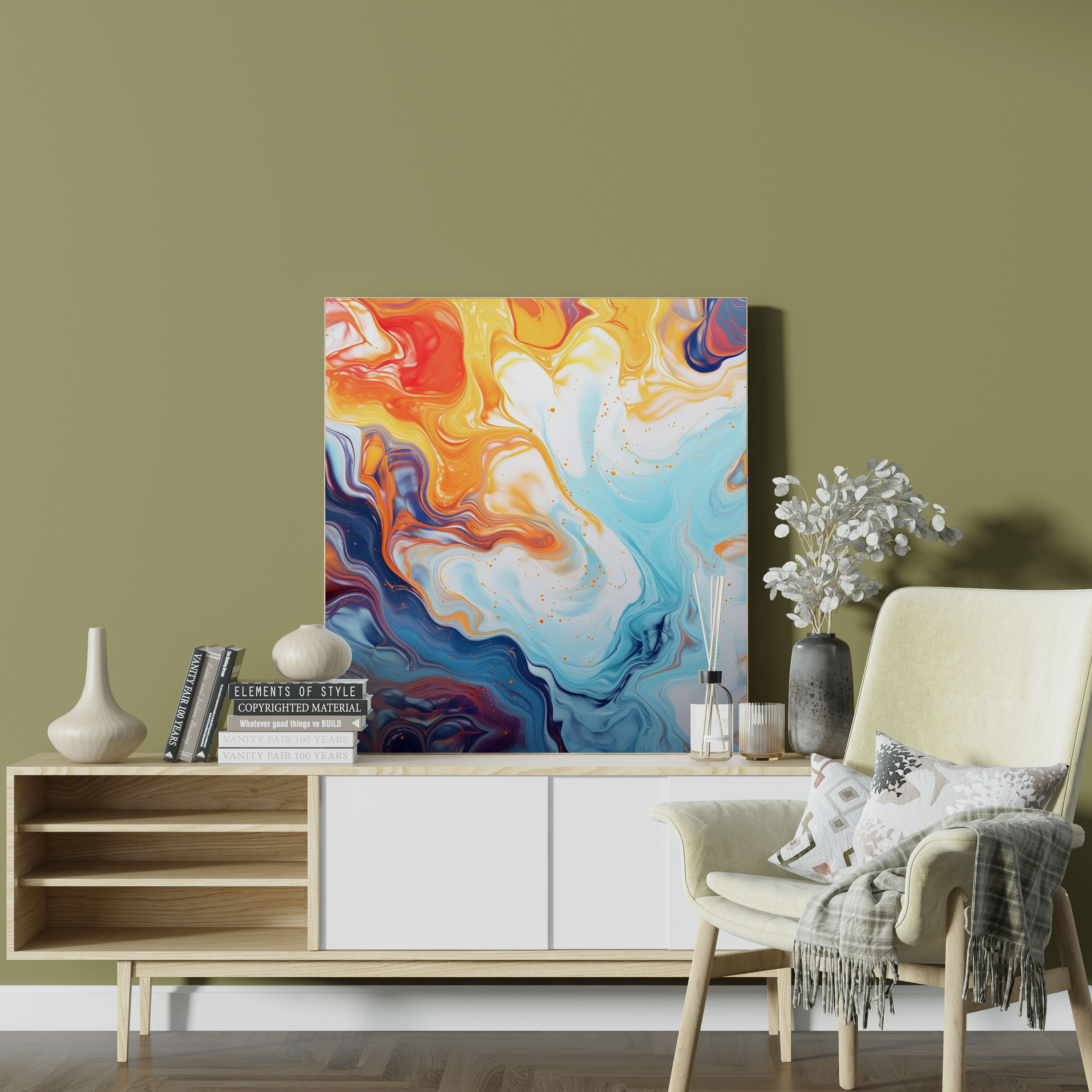 Twisted Marble Canvas Print - Marble, Canvas, Wall Decoration, Wall Art