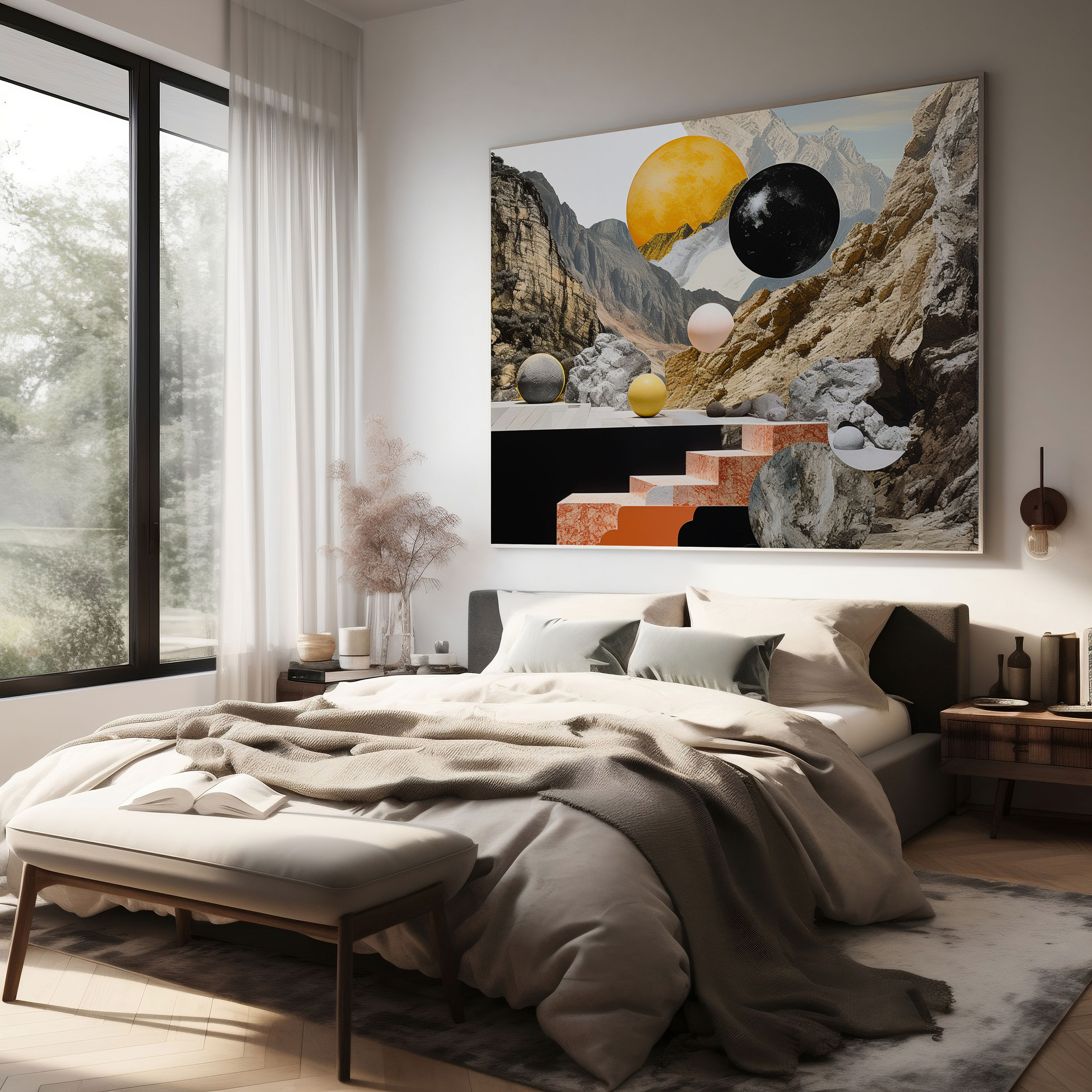 Marble Collage Canvas Print - Marble, Canvas Wall Art, Collage Artwork, Visually Striking