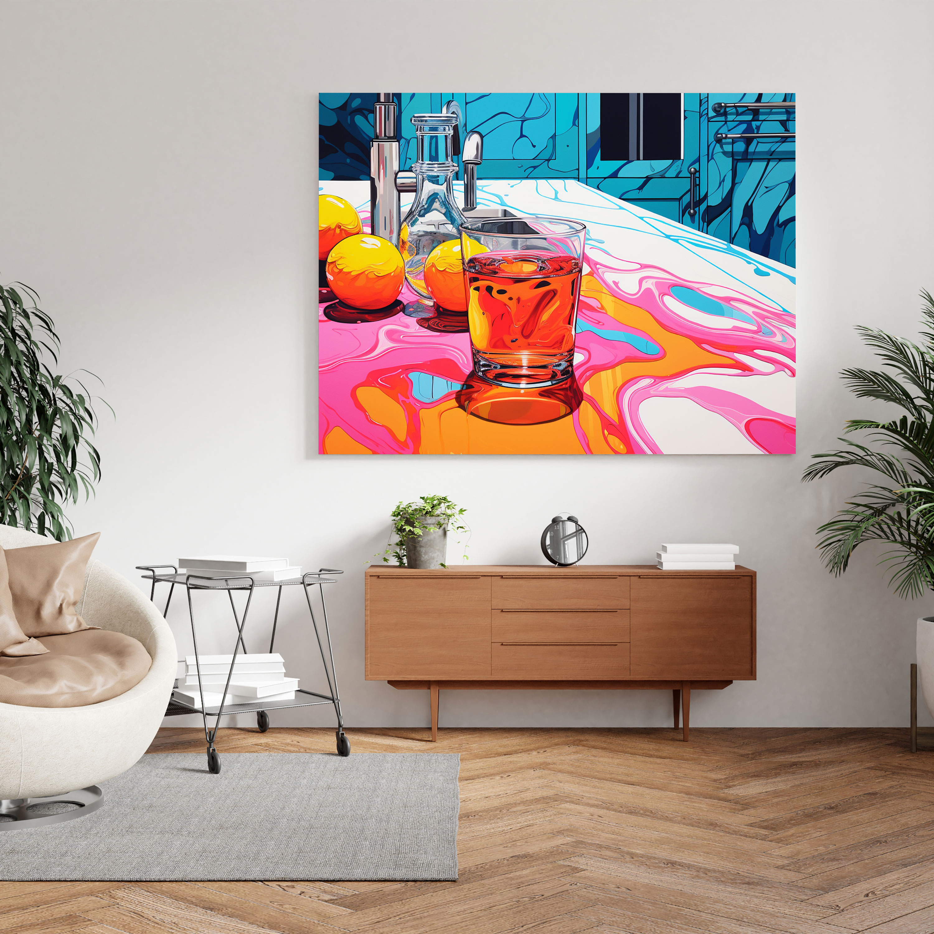 Pop Art Marble Canvas Print - Marble, Marble, Wall Art, Modern Flair