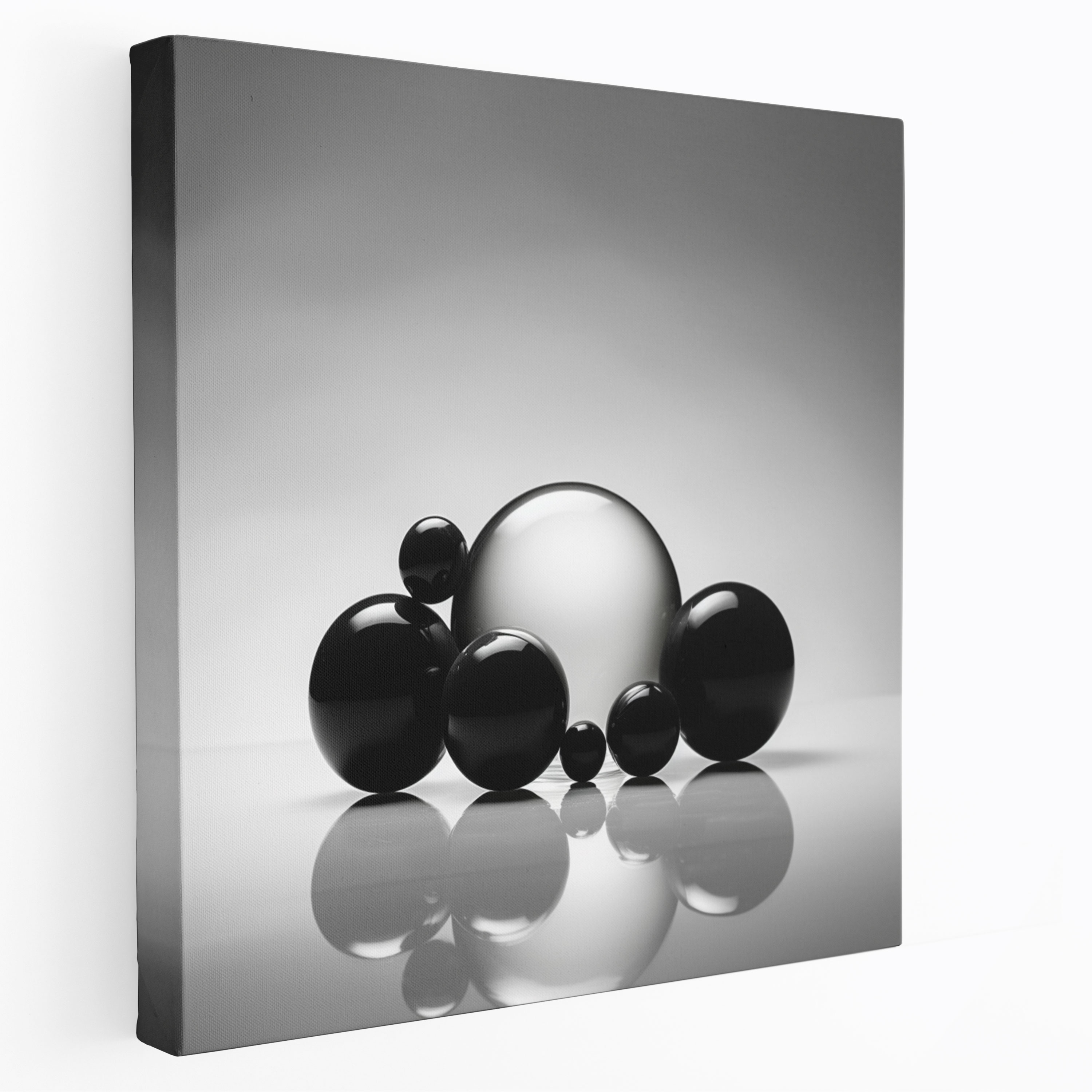Monochrome Marble Wall Art - Marble, Wall Art, Wall Decoration, Canvas Print