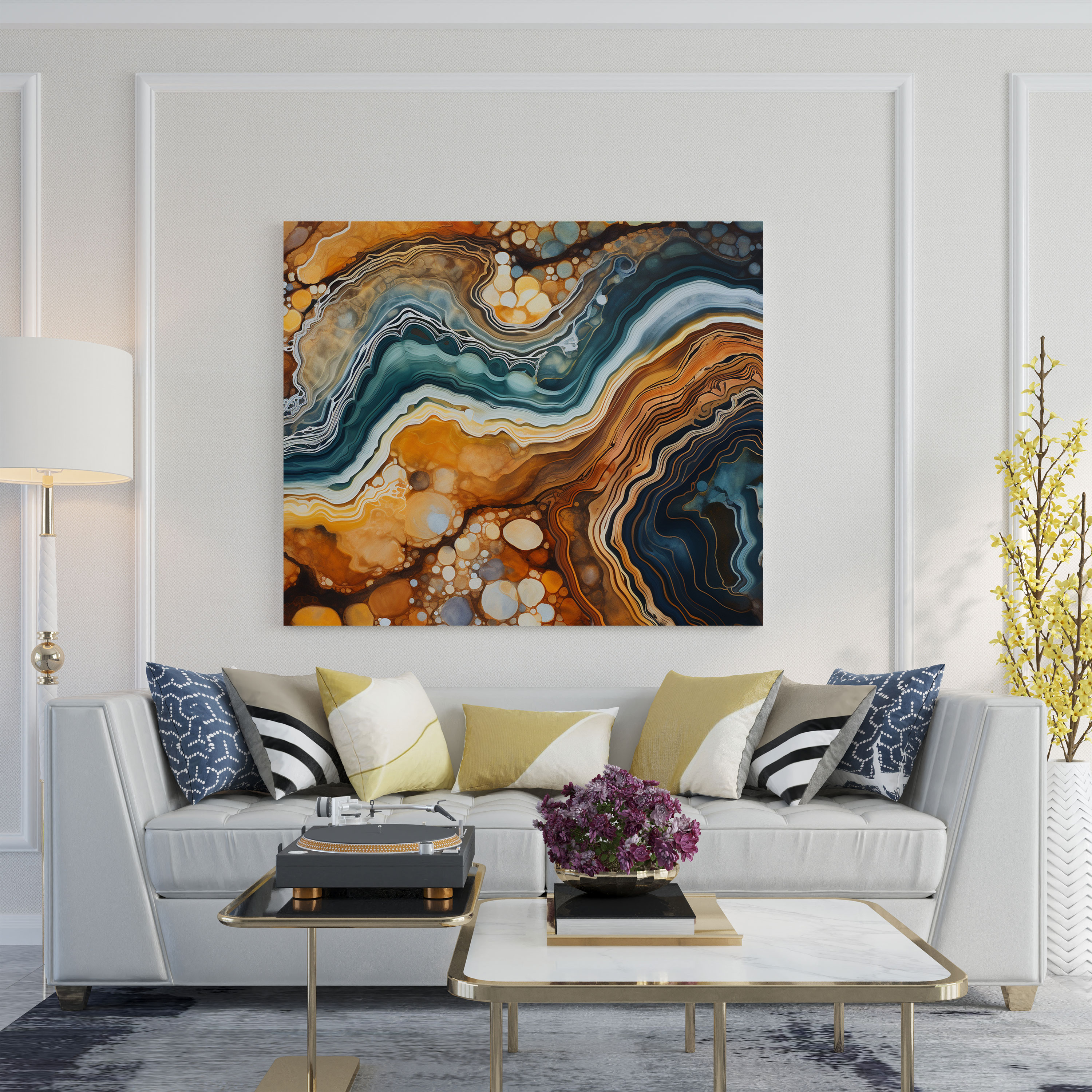 Impressionist Marble Canvas Print - Marble, Impressionist Painting, Canvas, Marble