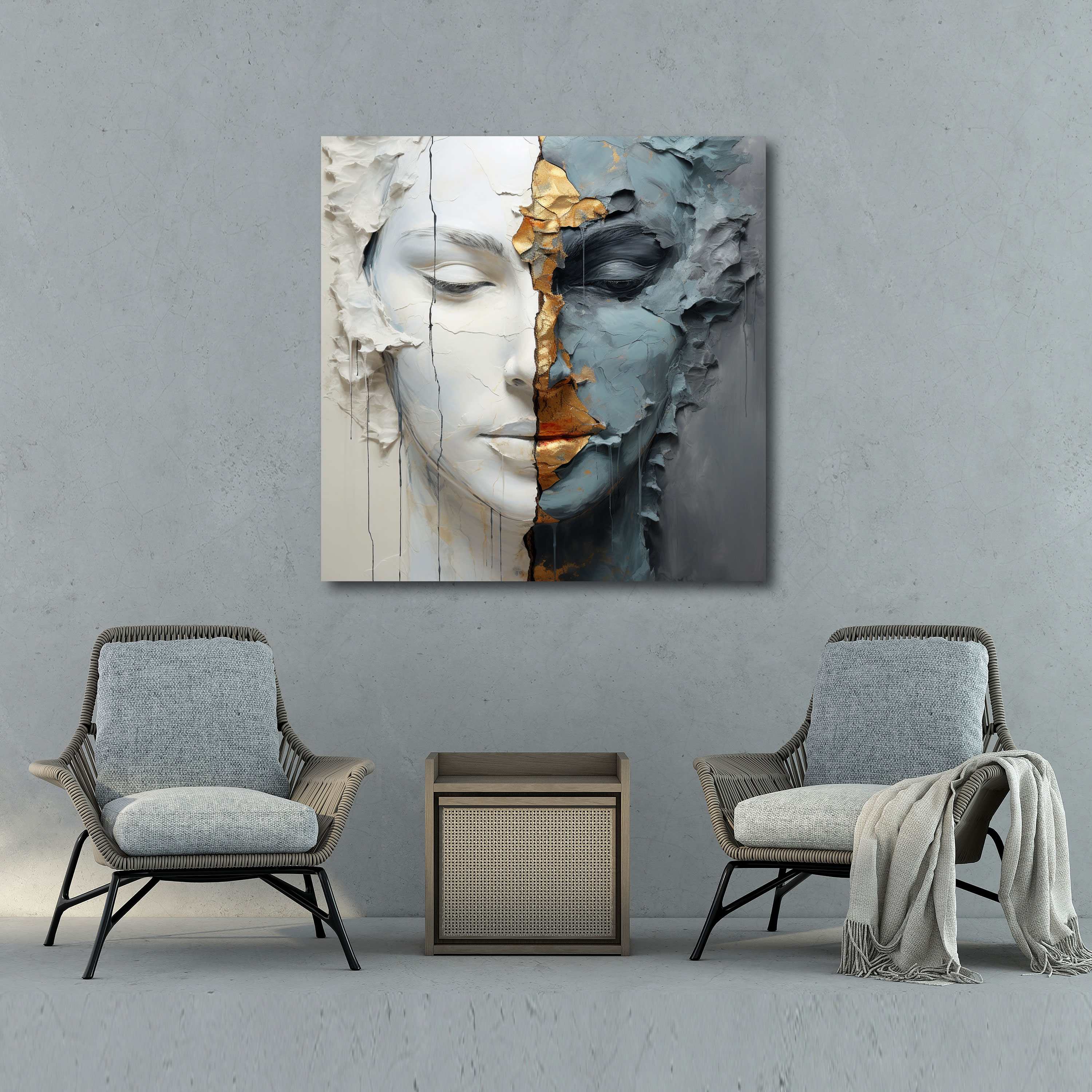 Marble Fusion Canvas Print - Marble, Canvas, Wall Art, Home Decoration