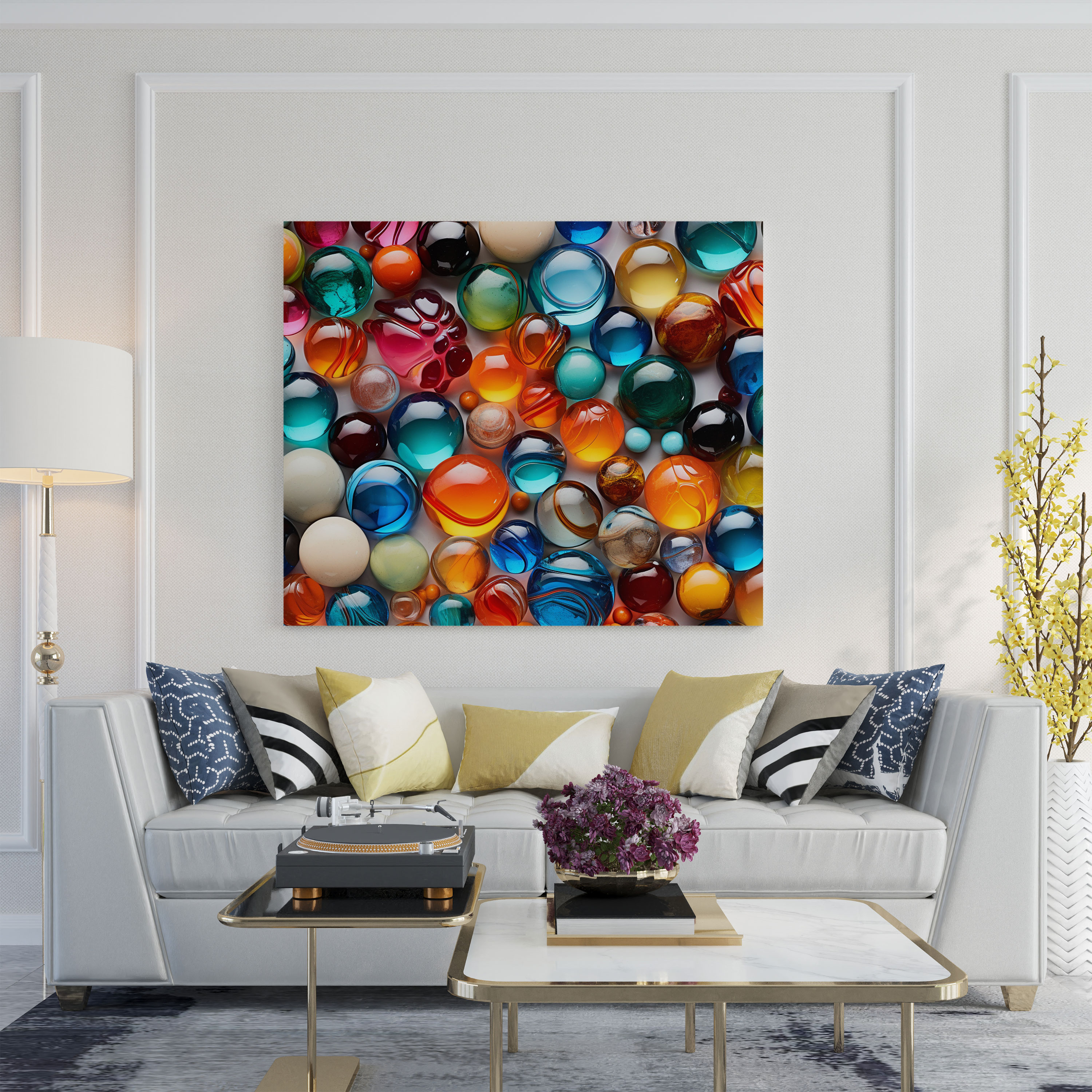 Colorful Marble Canvas Print - Marble, Canvas Wall Art, Marble, Canvas